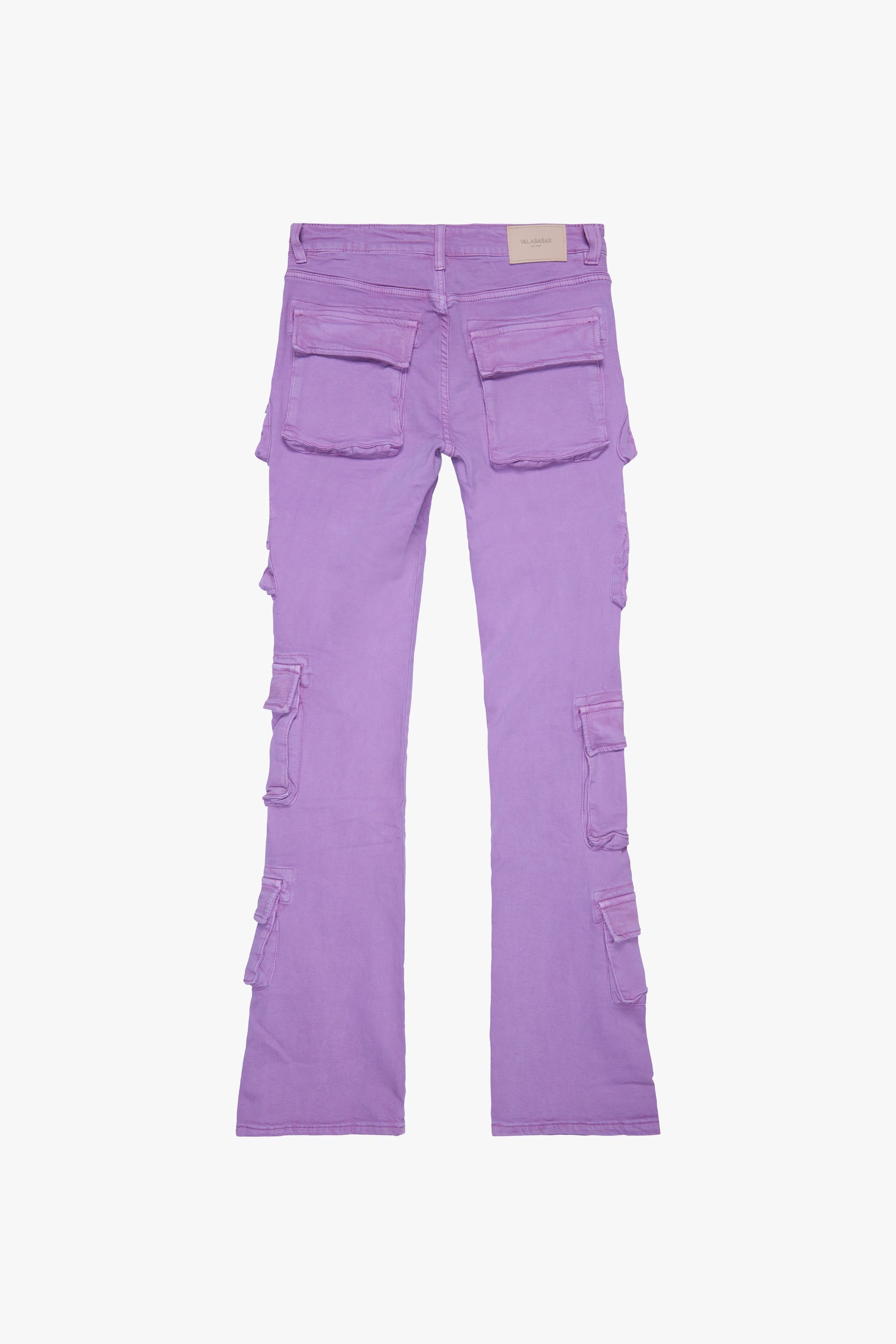 "PINNACLE” PURPLE STACKED FLARE JEAN