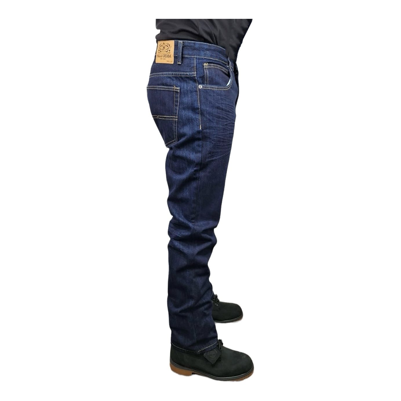 HAJJI DENIM - Men's Non-Stretch Denim - BLACK INDIGO