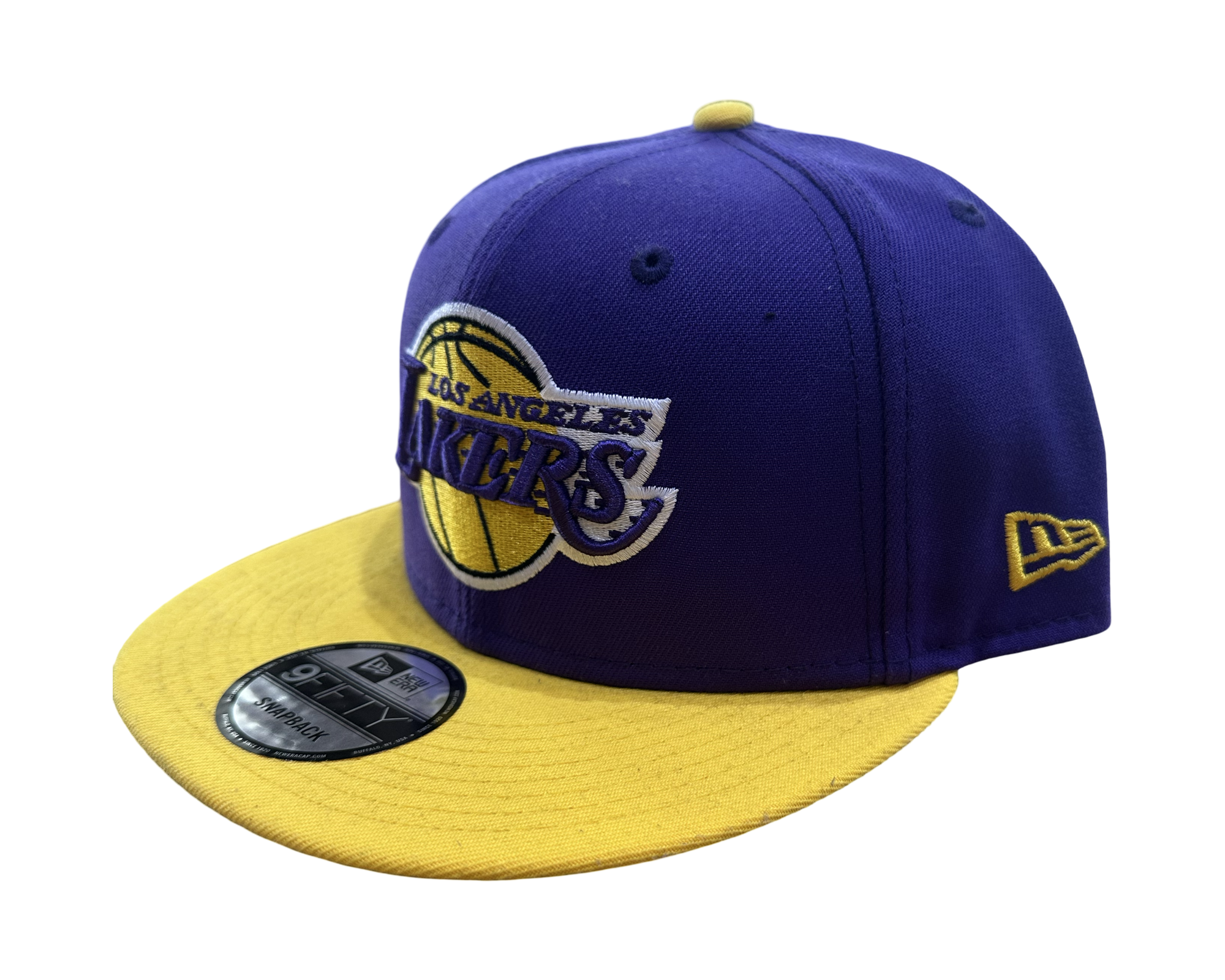 New Era Lakers Snapback Hat - Raised Logo