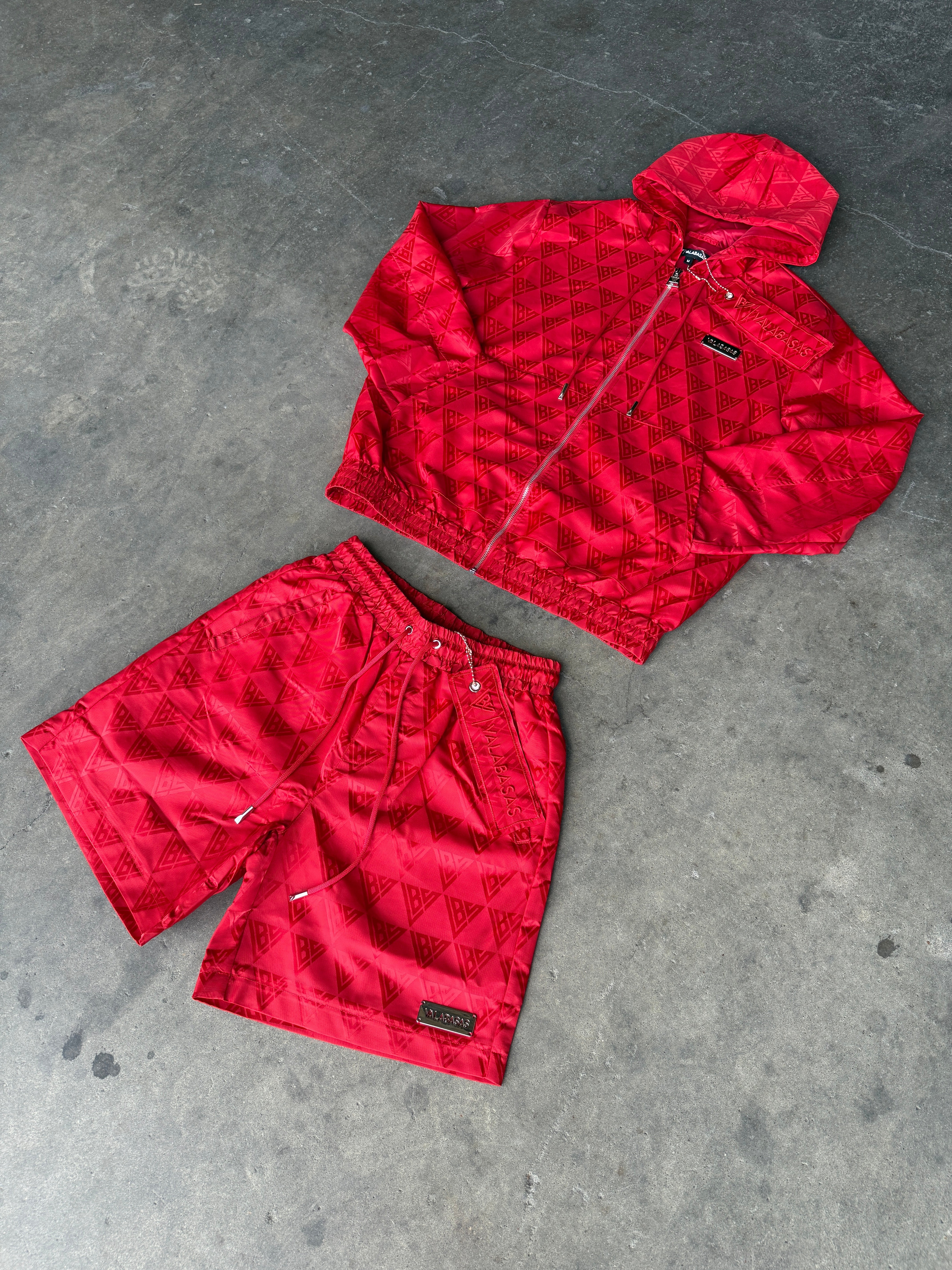 Valabasas Monogram Jacket - All-Over Print Red