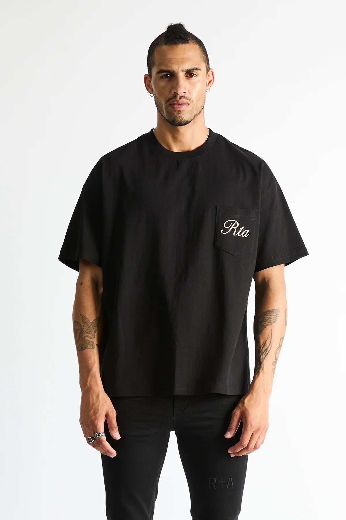 BASTIEN POCKET BLACK CLOCKFACE T-Shirt