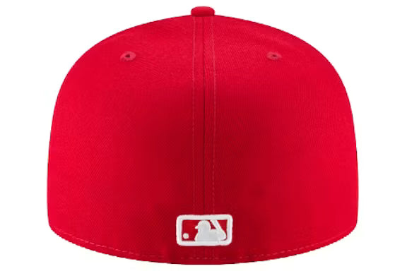 Los Angeles Dodgers New Era White Logo 59FIFTY Fitted Hat - Red
