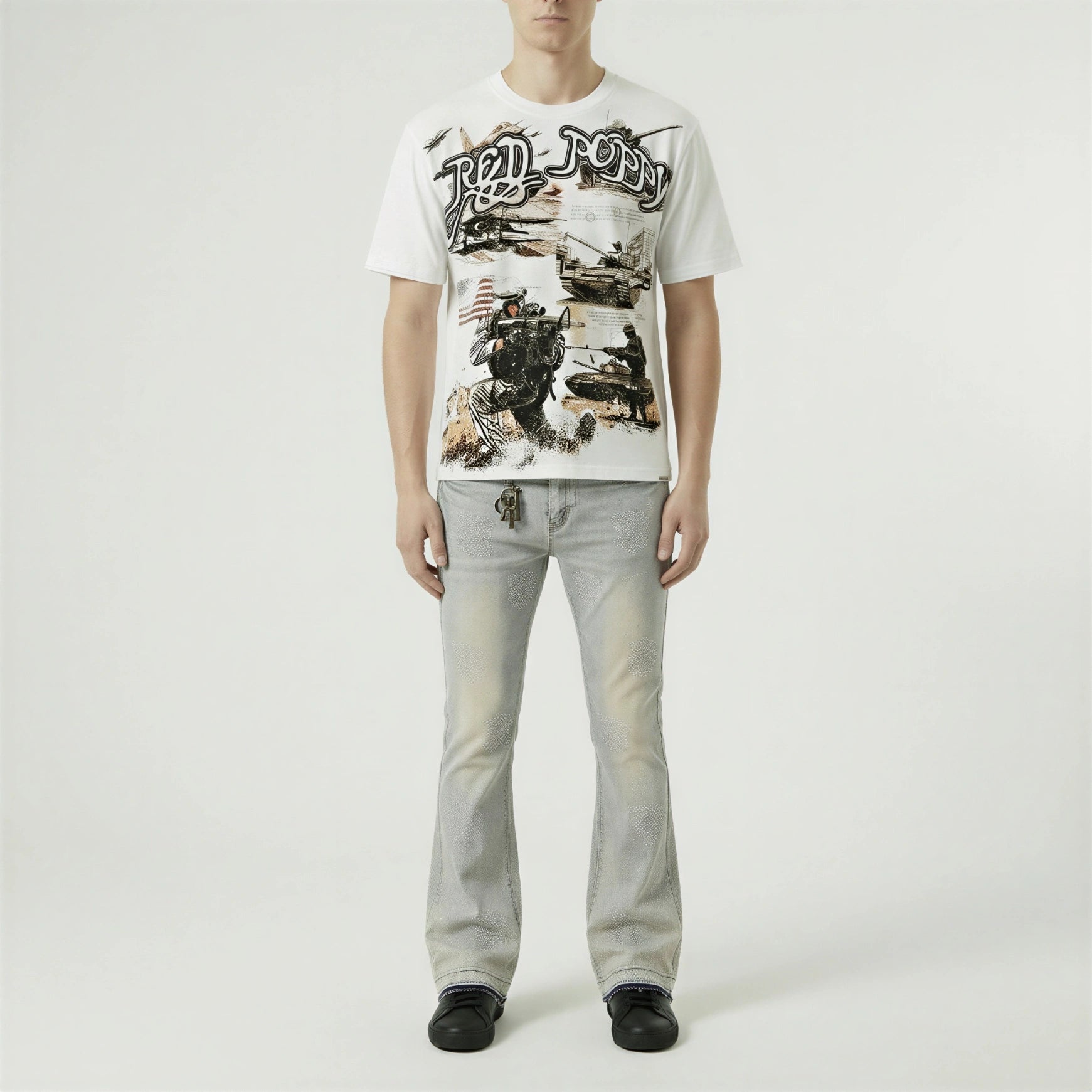 Red Poppy T-Shirt - White