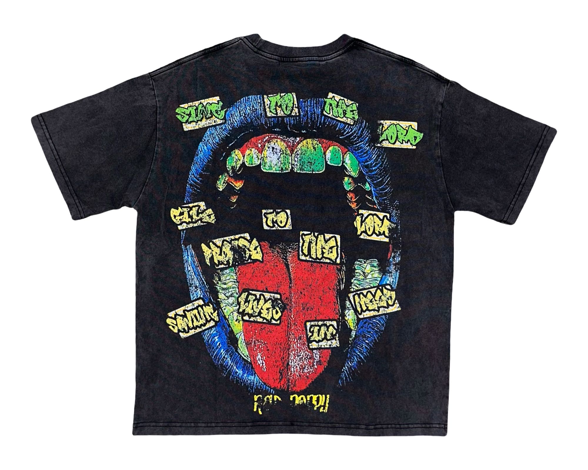 Red Poppy Men's T-Shirt - Black