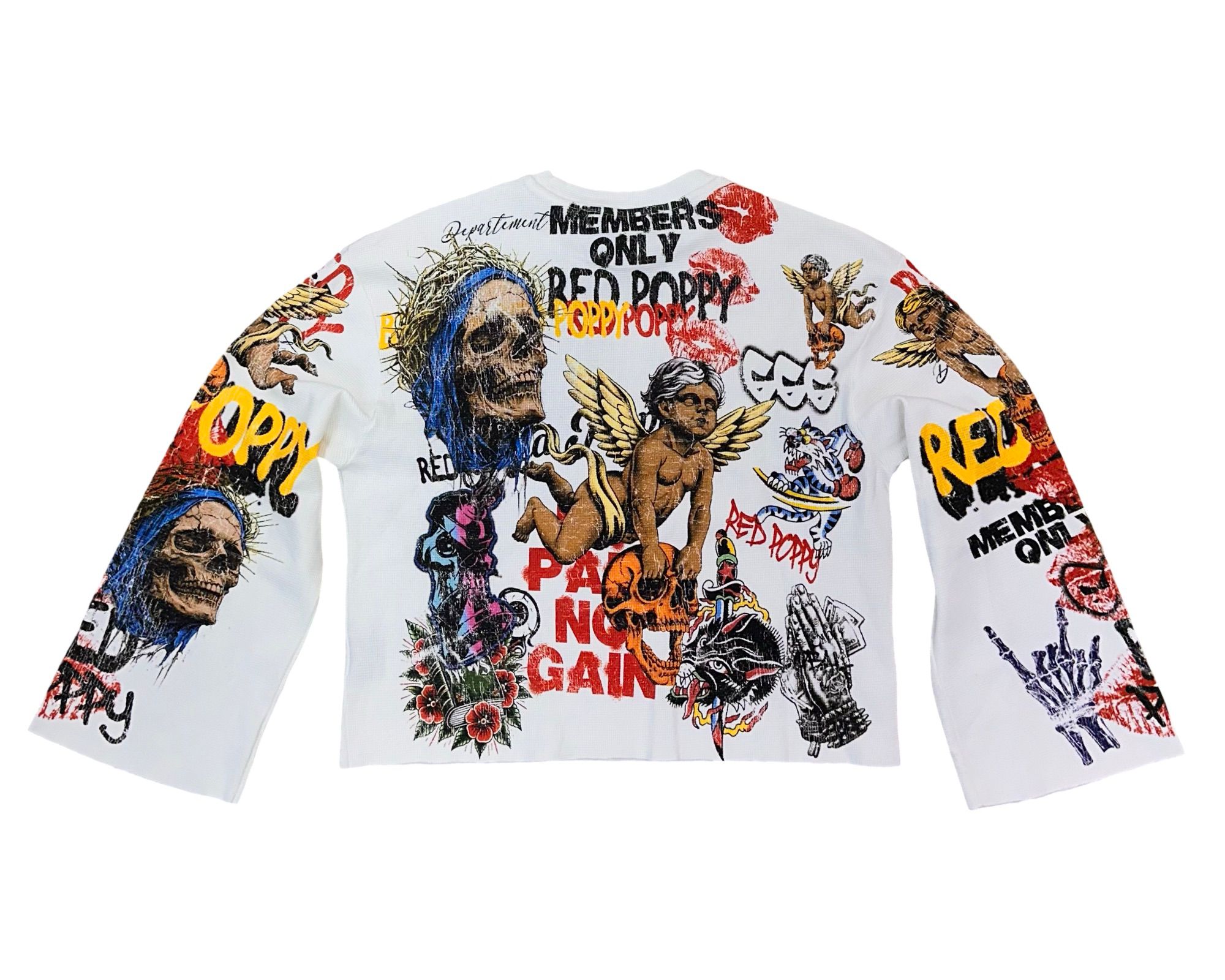 Red Poppy Men's White Shirt