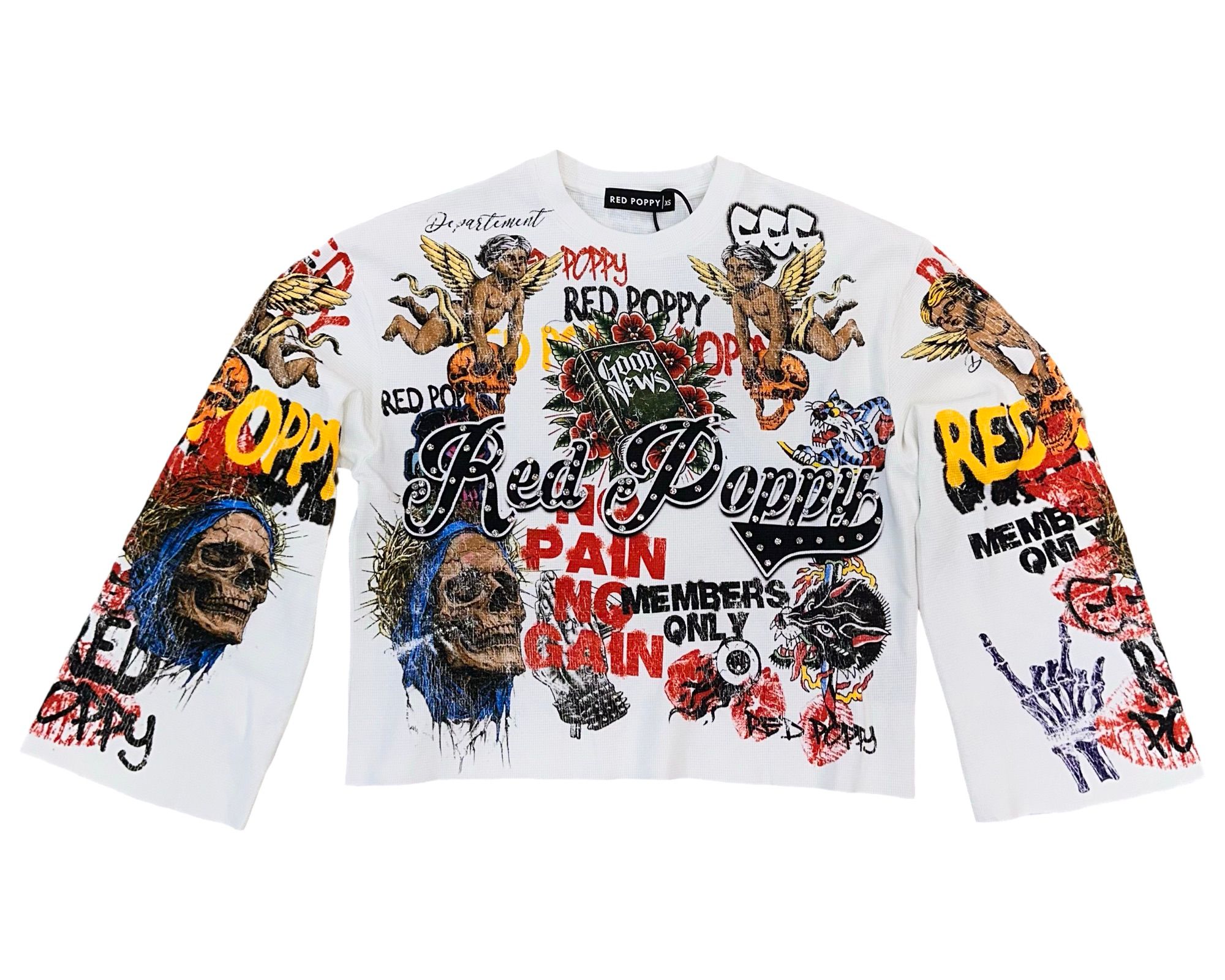 Red Poppy Men's White Shirt