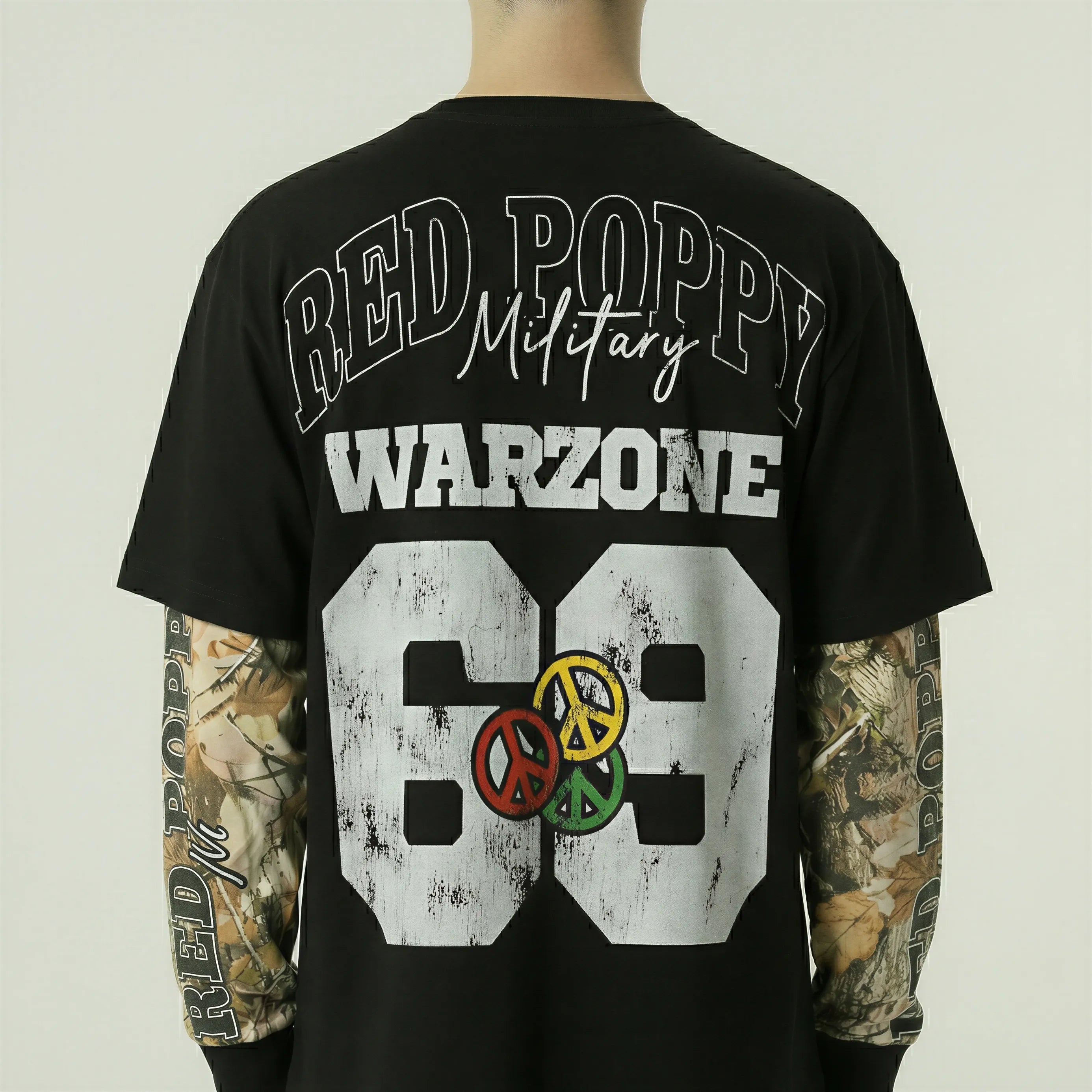 Red Poppy Rp-29 Double Layer T-Shirt - Black