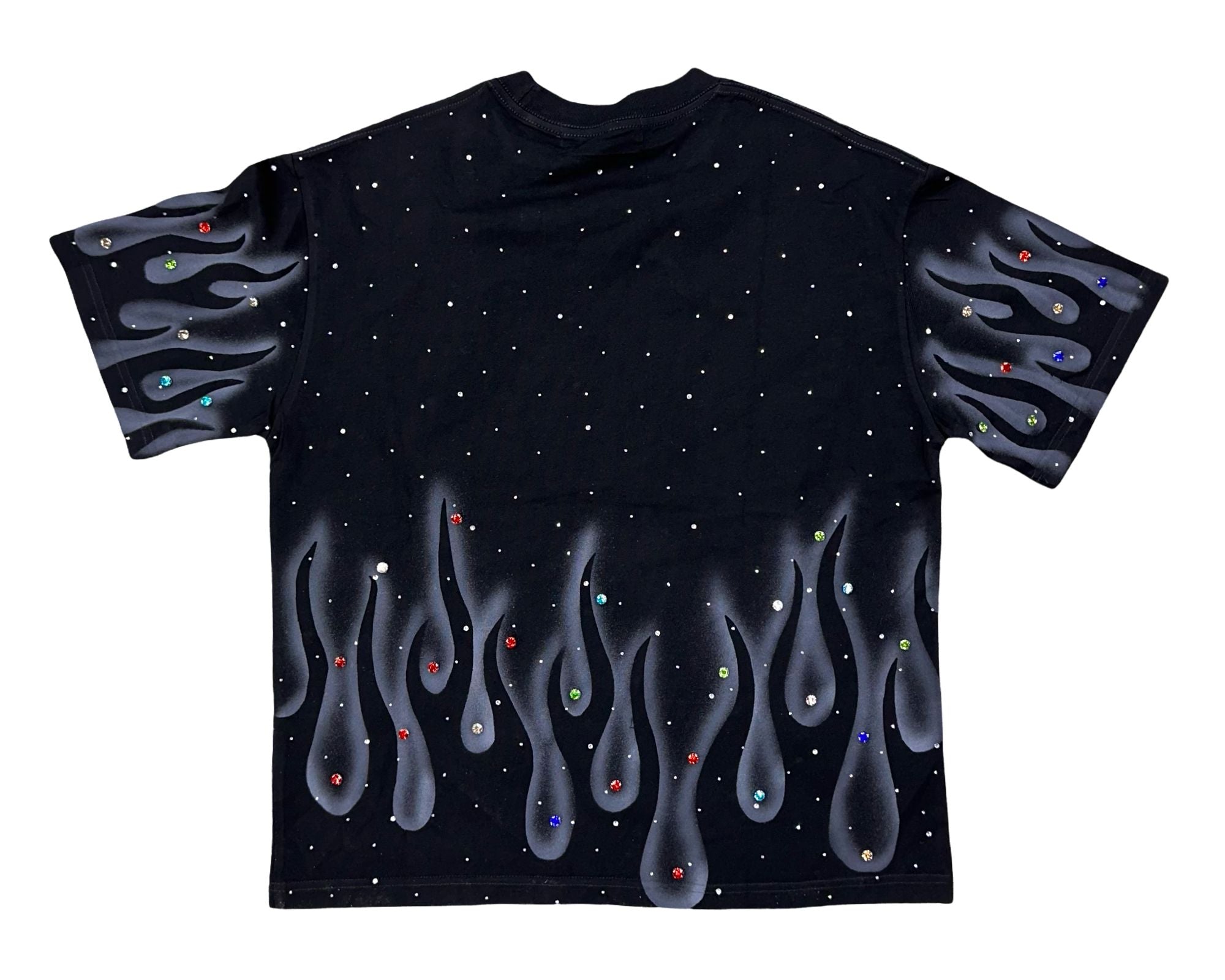 Red Poppy Men's Black T-Shirt