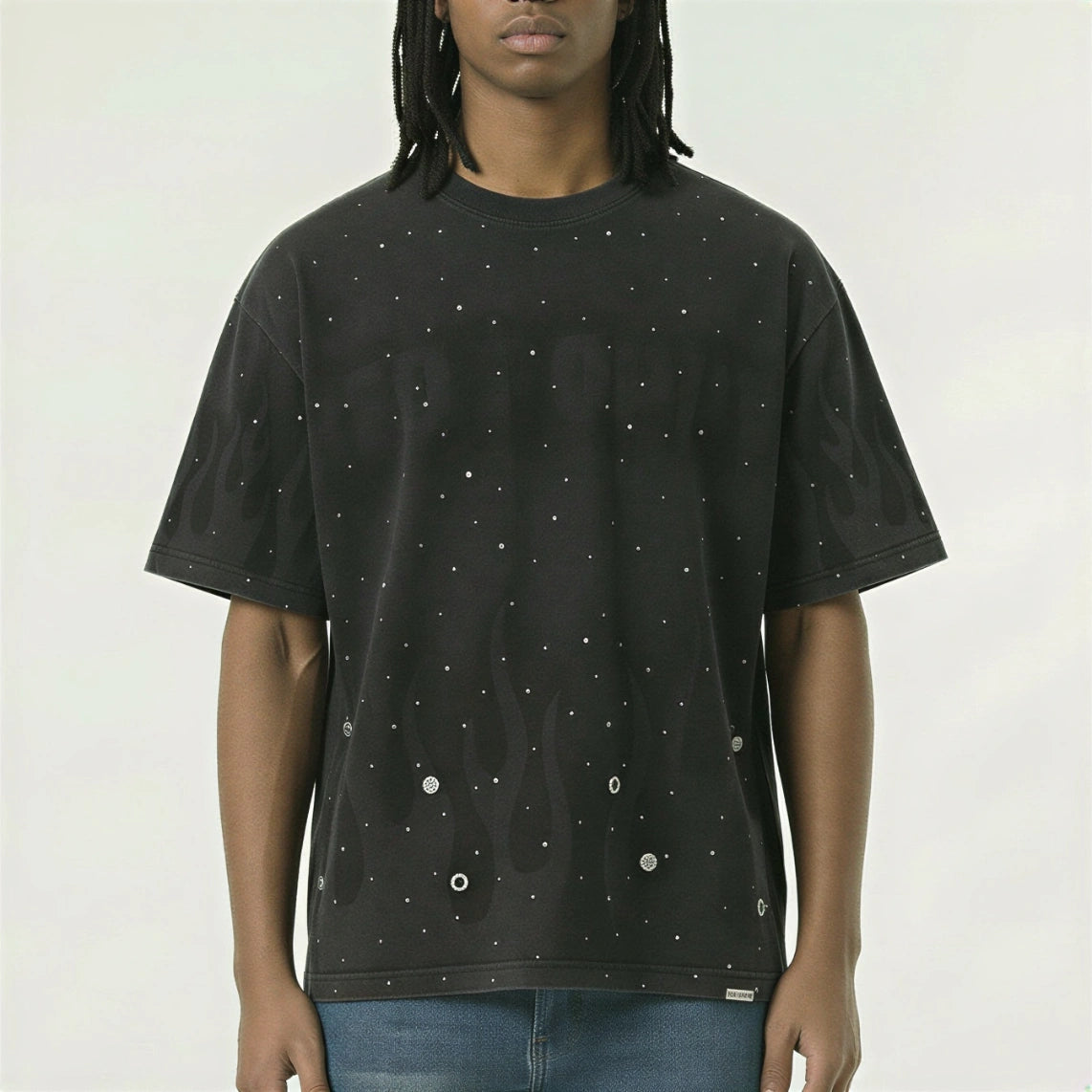 Red Poppy T-Shirt - Black