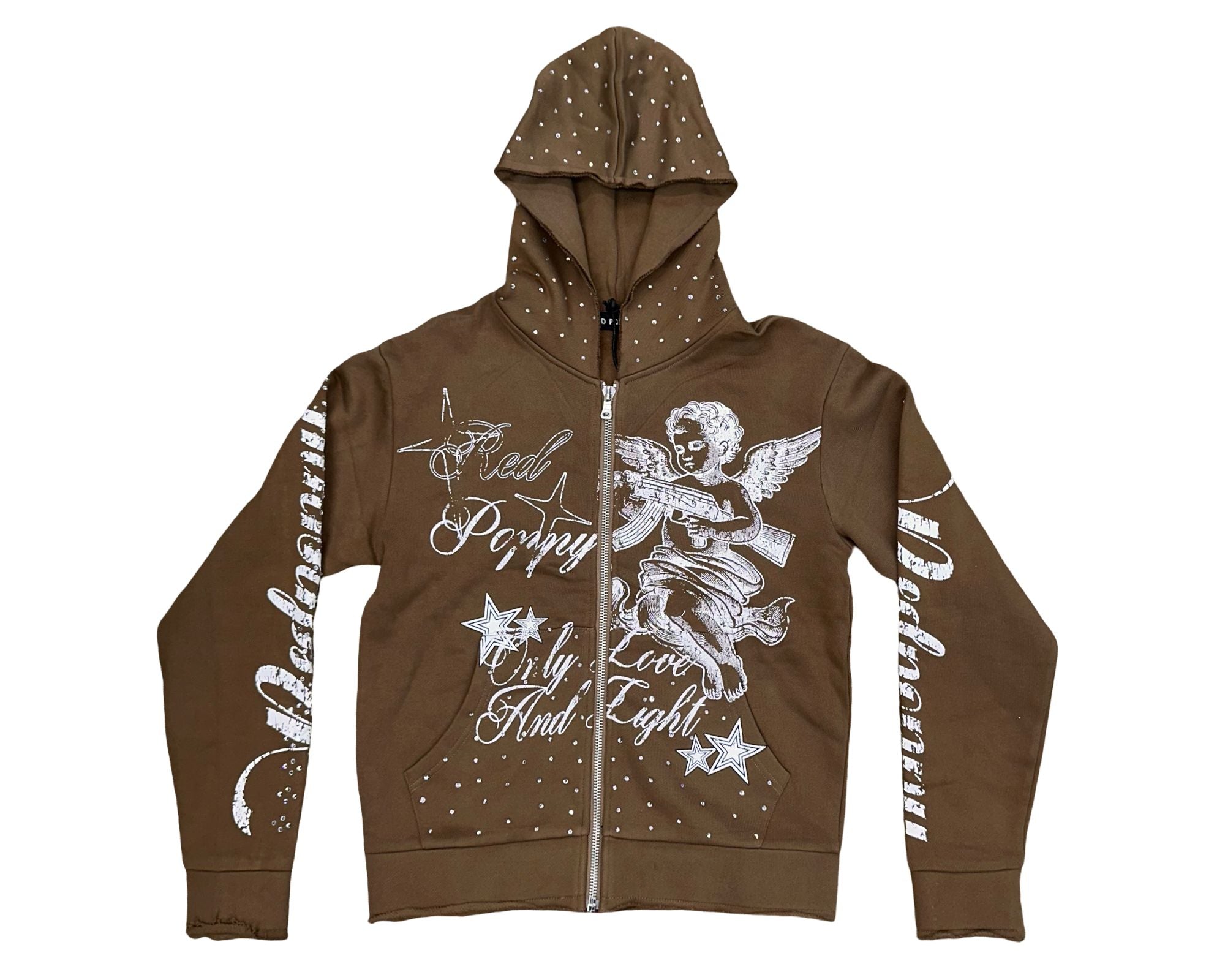 Red Poppy Men's Brown Hoodie