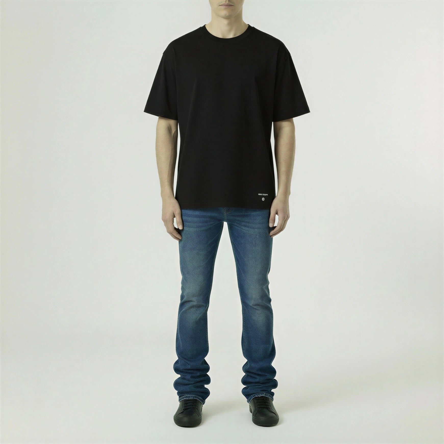 Red Poppy Basic Black T-Shirt - Comfort Fit