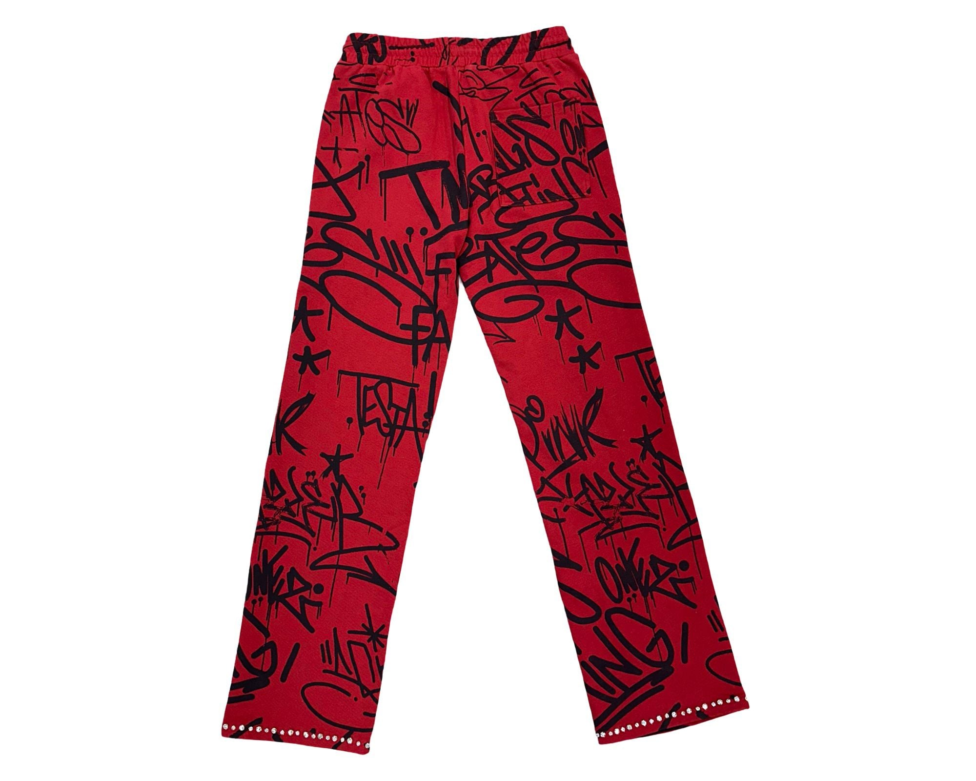 Red Poppy Men's Sweatpants - Red Color