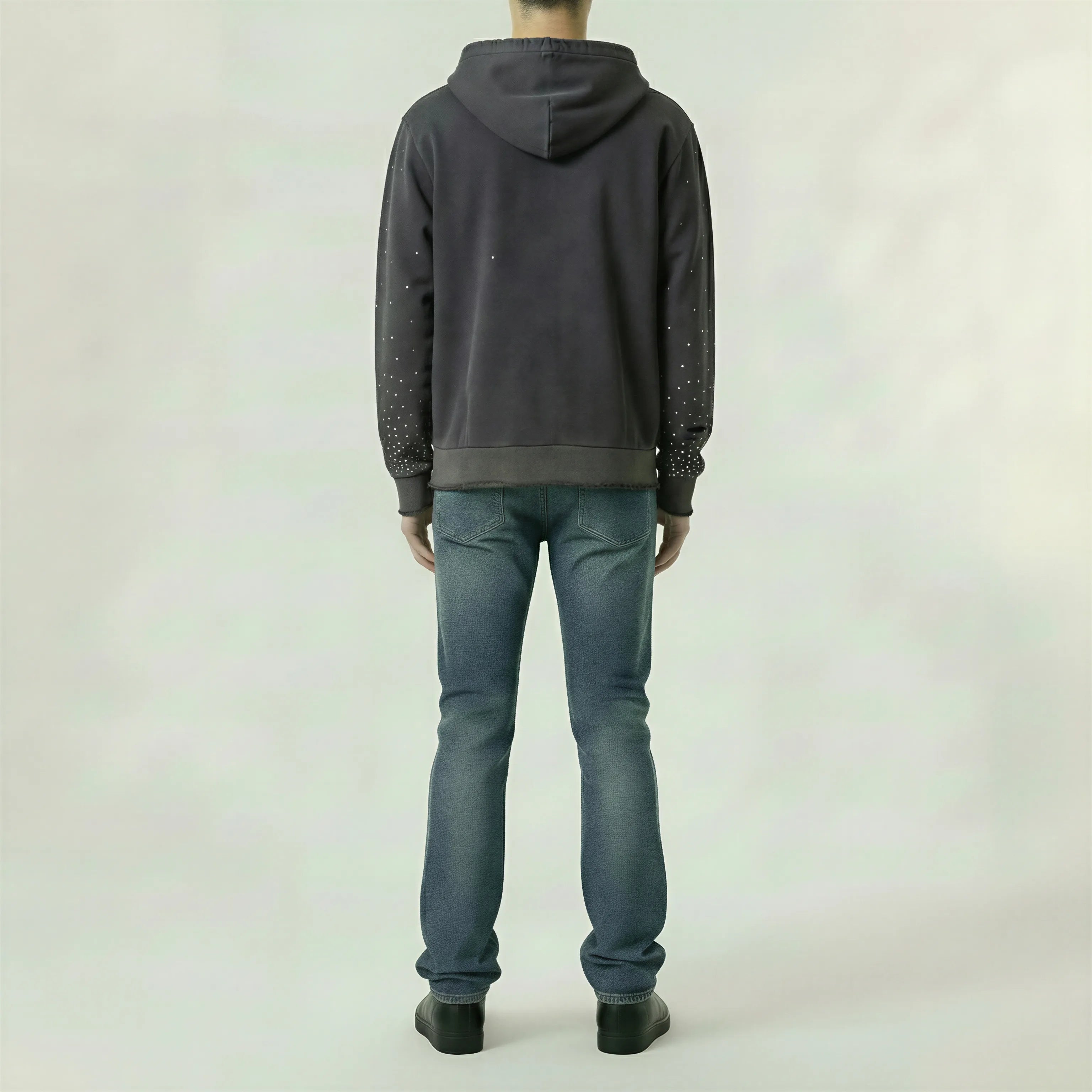 Red Poppy Hoodie - Gray