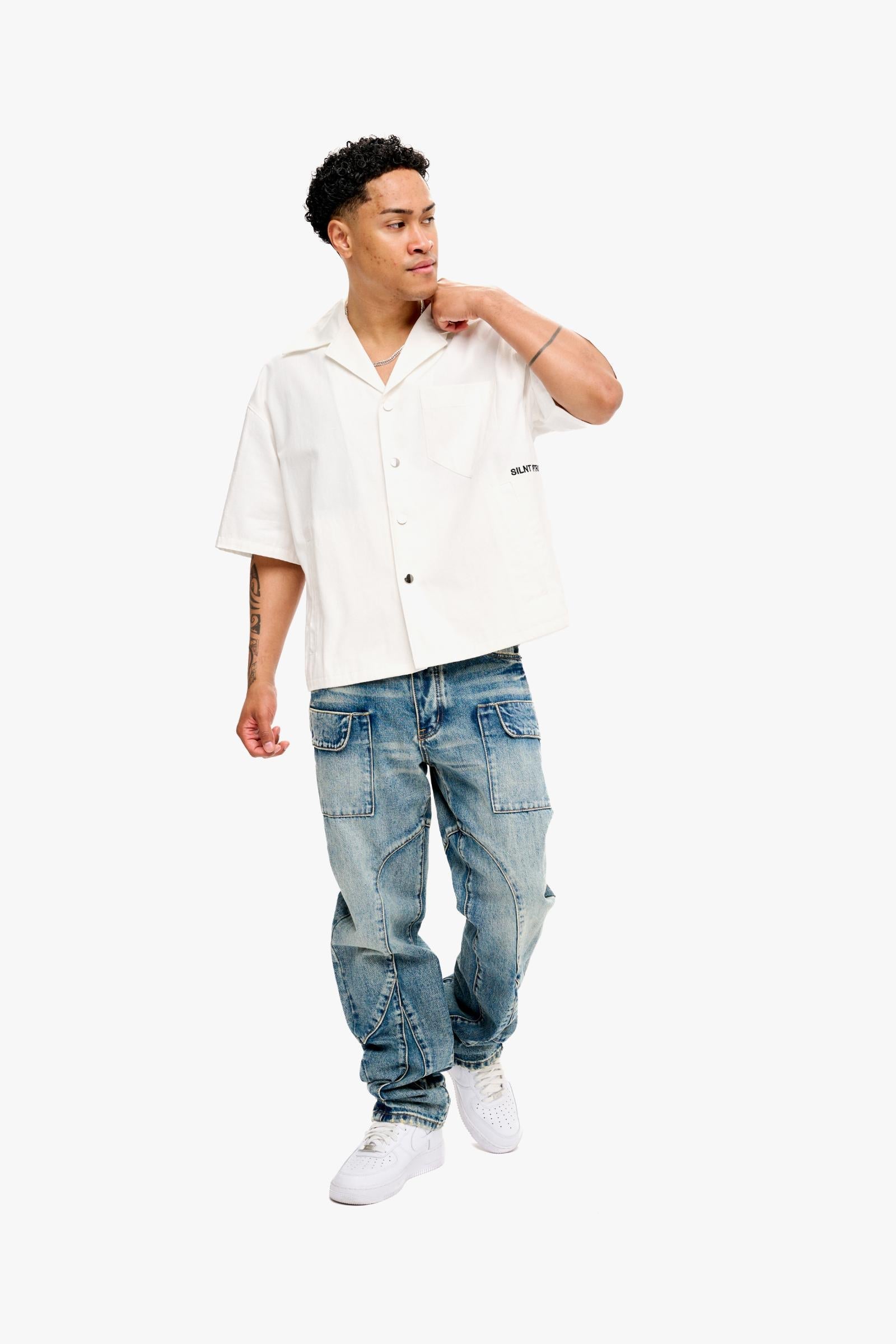 Silnt Chptrs No Peace Shirt - Graphic Back White
