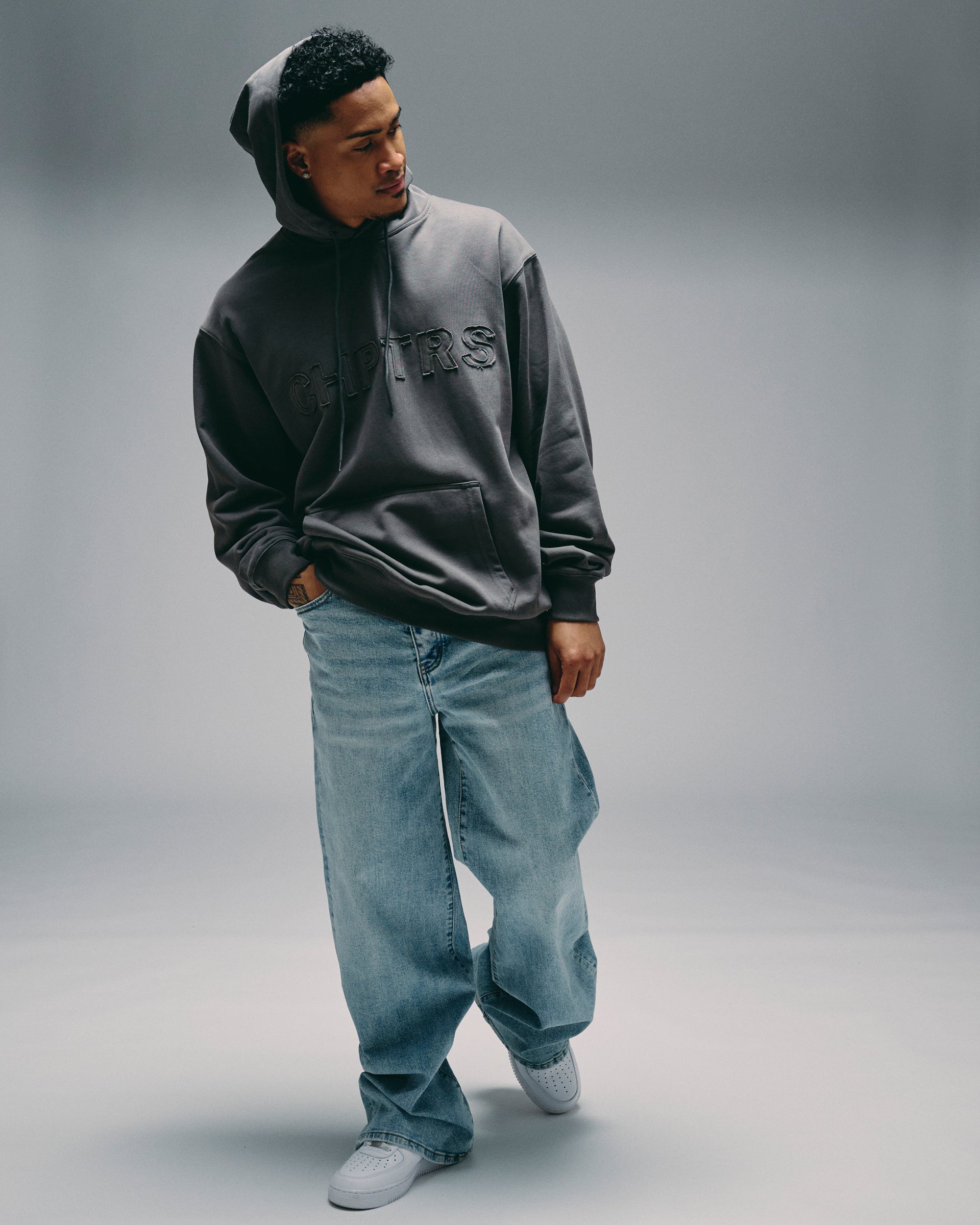 Silnt Chptrs Parachute Jeans - Baggy Fit Light Blue Wash