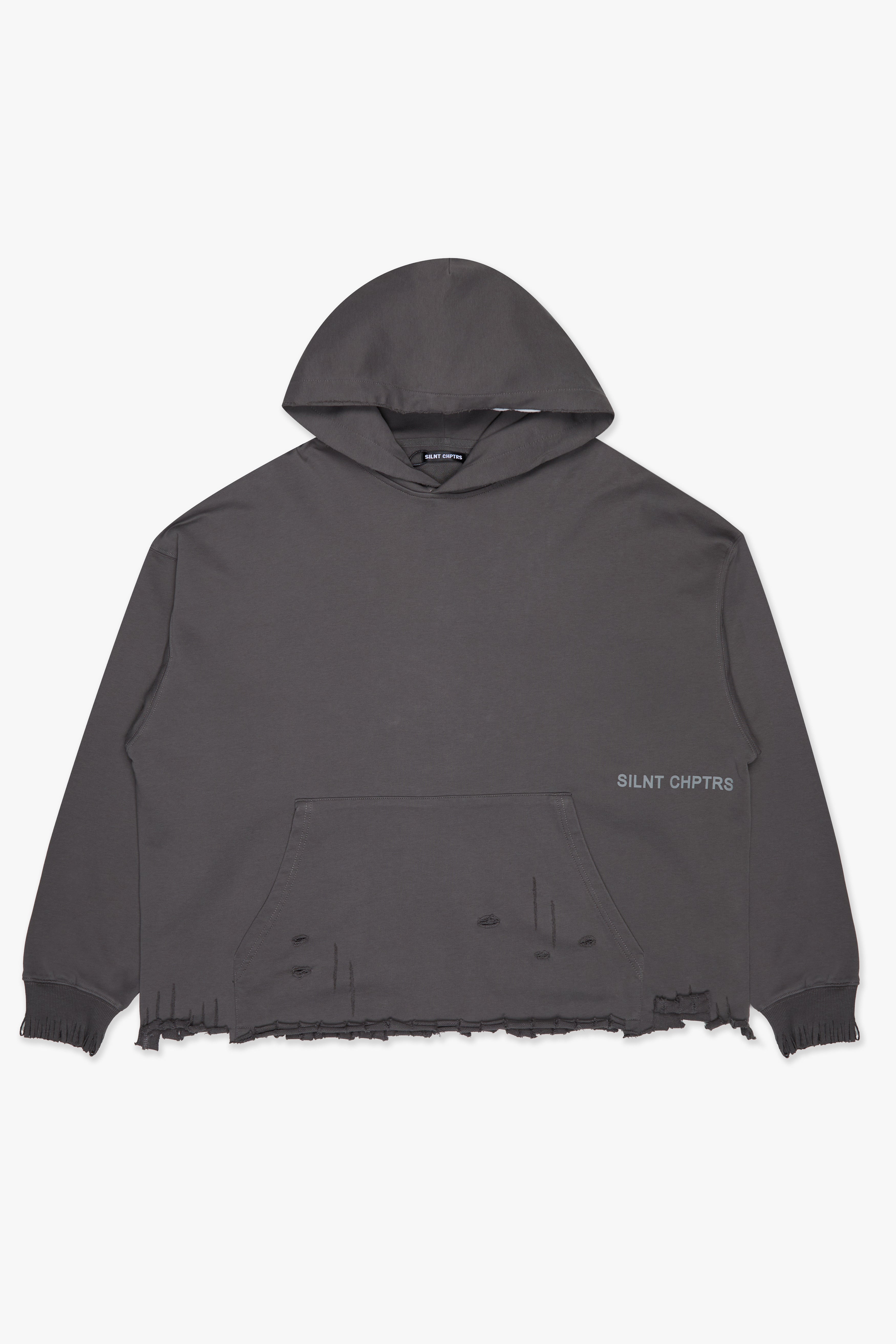 Silnt Chptrs Back Graphic Hoodie - Distressed