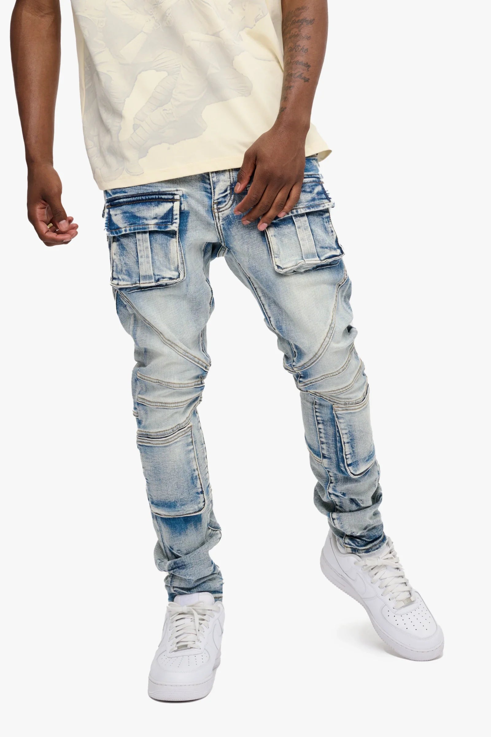 Silnt Chptrs Utility Jeans - Cargo Pockets