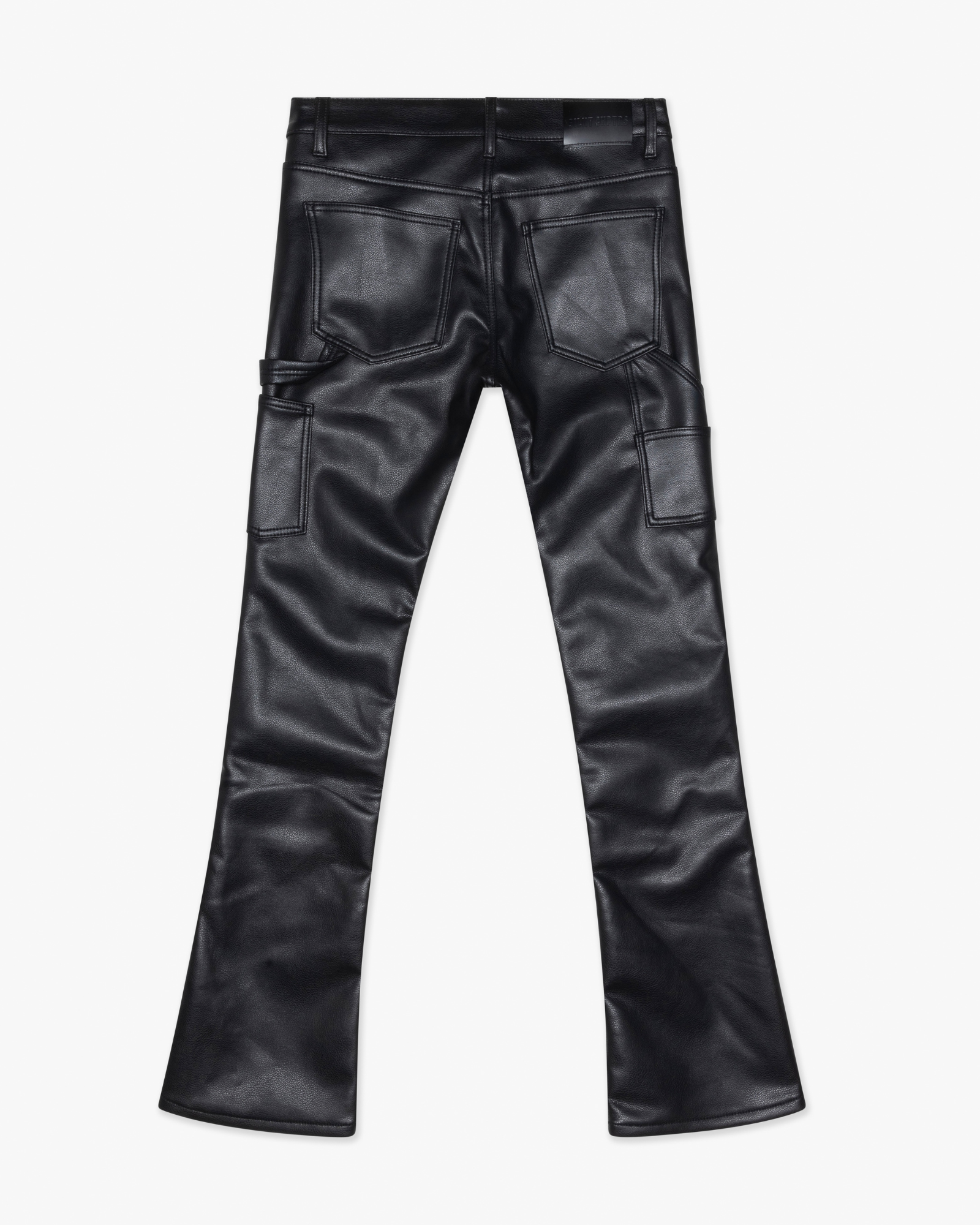 Silnt Chptrs Cuero Jeans - Stacked Black Leather