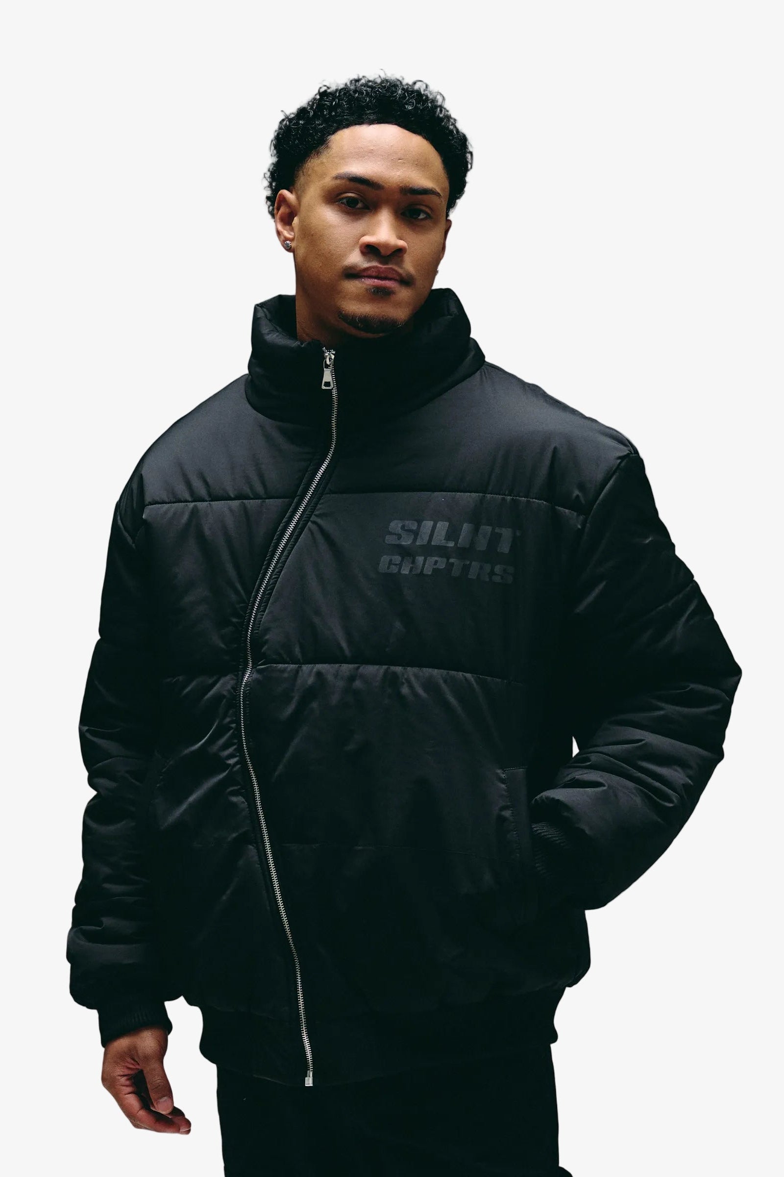Silnt Chptrs Asymmetrical Puffer Jacket - Quilted