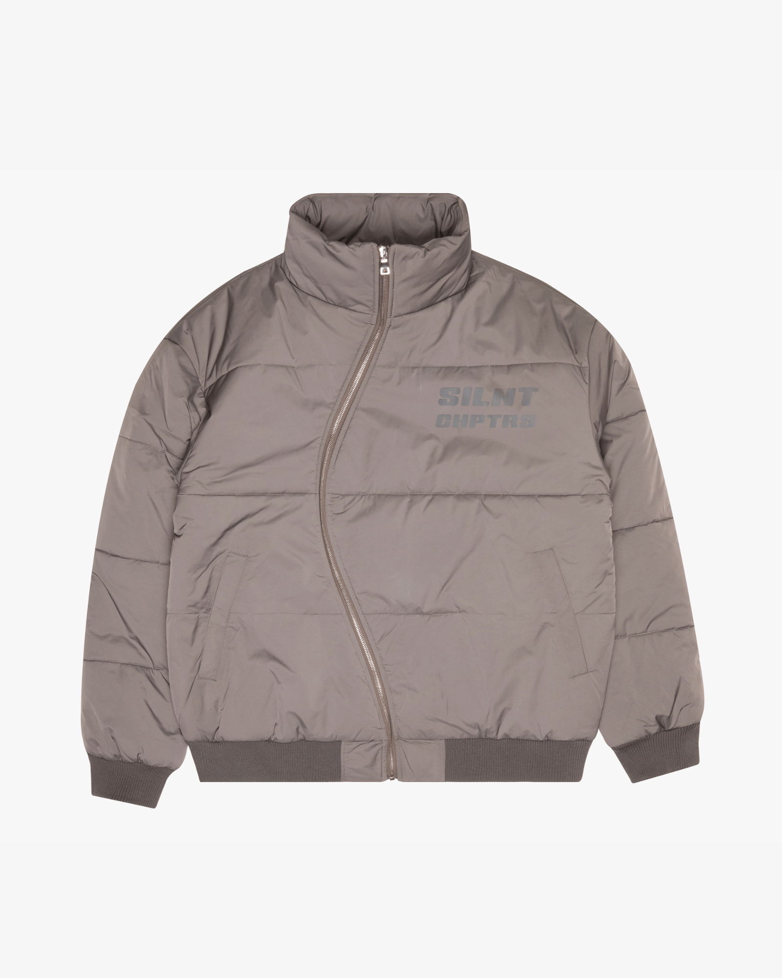 Silnt Chptrs Irregular Puffer Jacket - High Collar