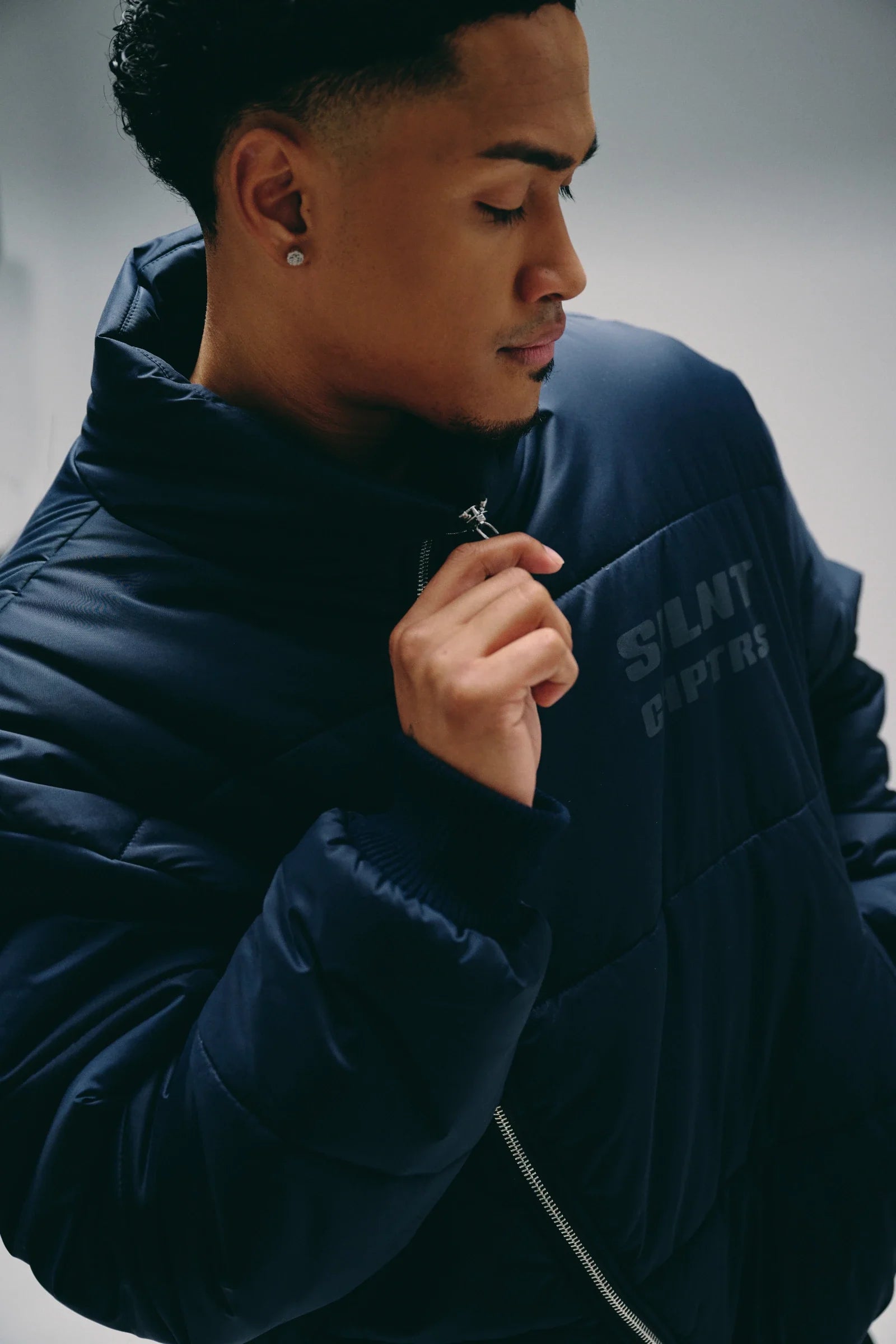 Silnt Chptrs Irregular Puffer Jacket - Off-Center Zip