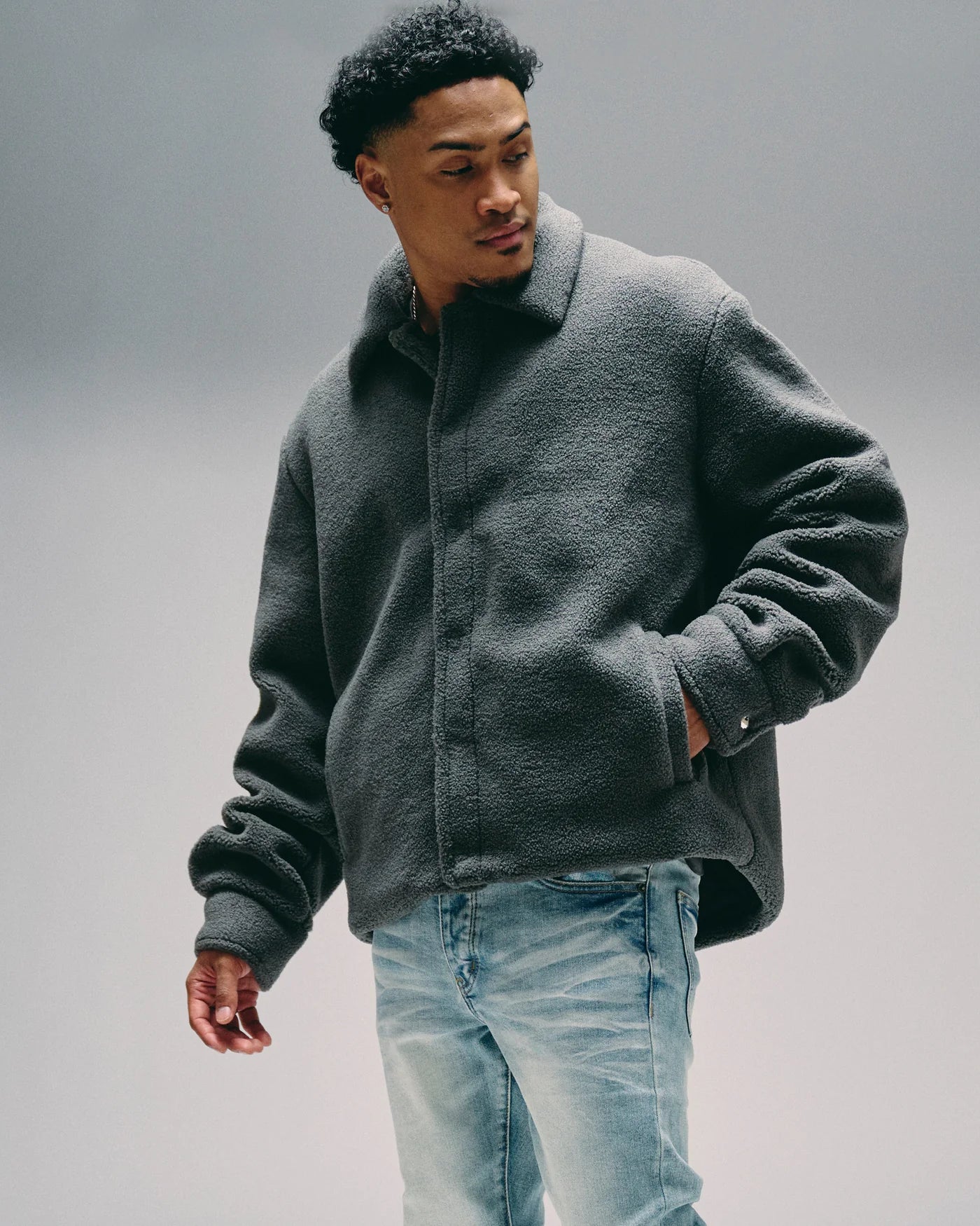 "PERSIAN" SHERPA JACKET GREY