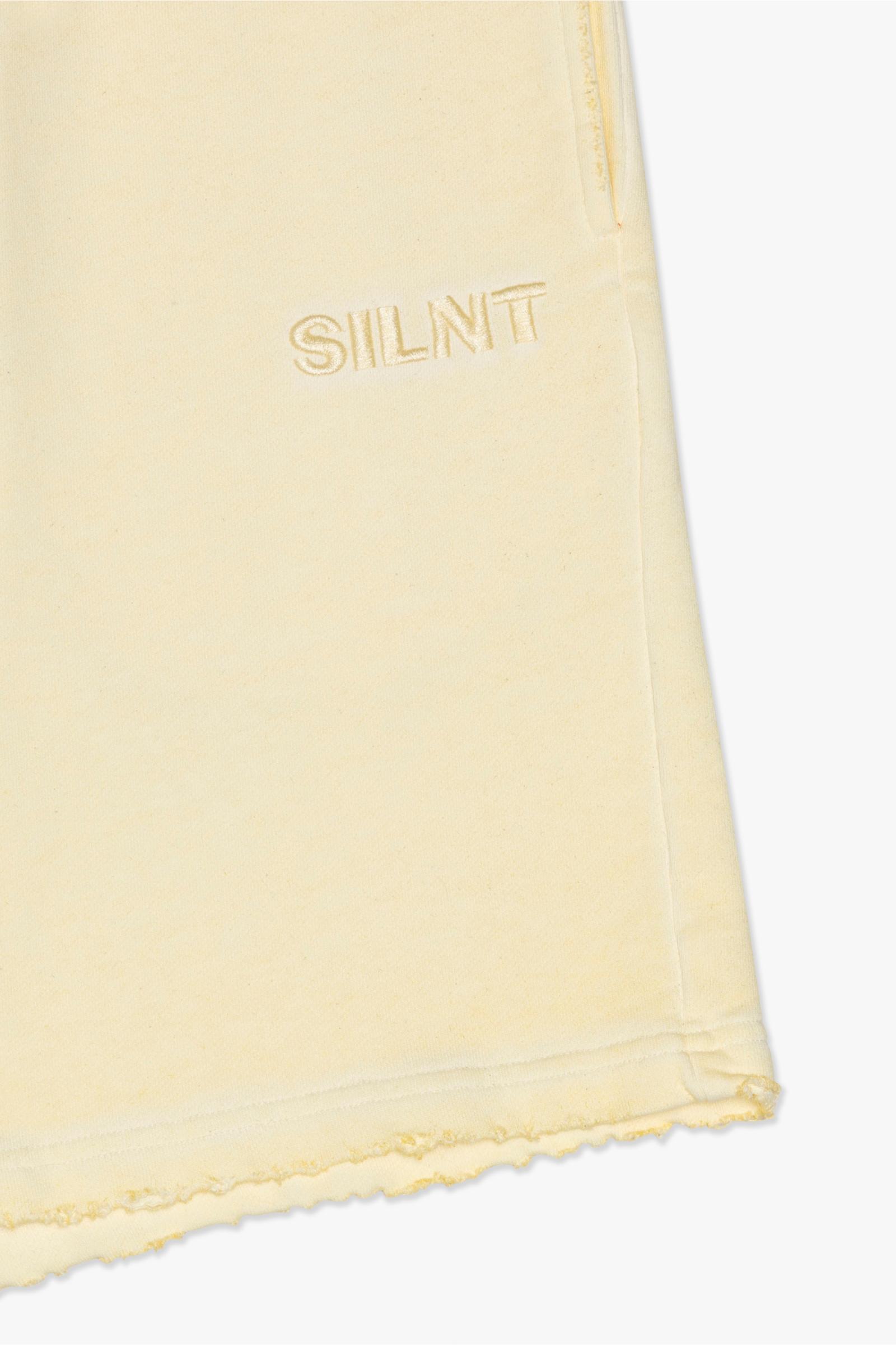 Silnt Chptrs Ripped Raw Hem Shorts - Relaxed Fit Cream