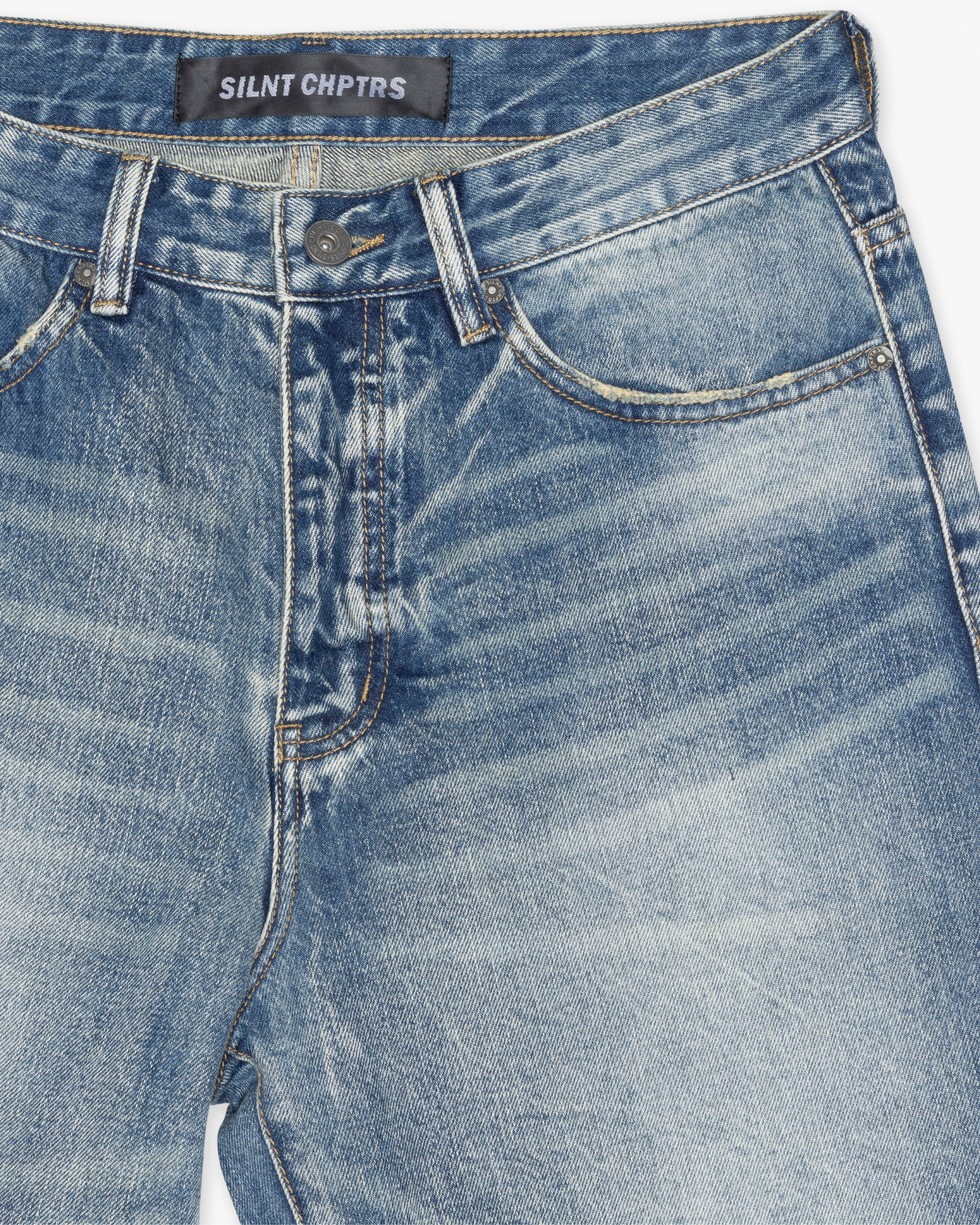 Silnt "Chptrs" Men's Shorts - Medium Blue Washed