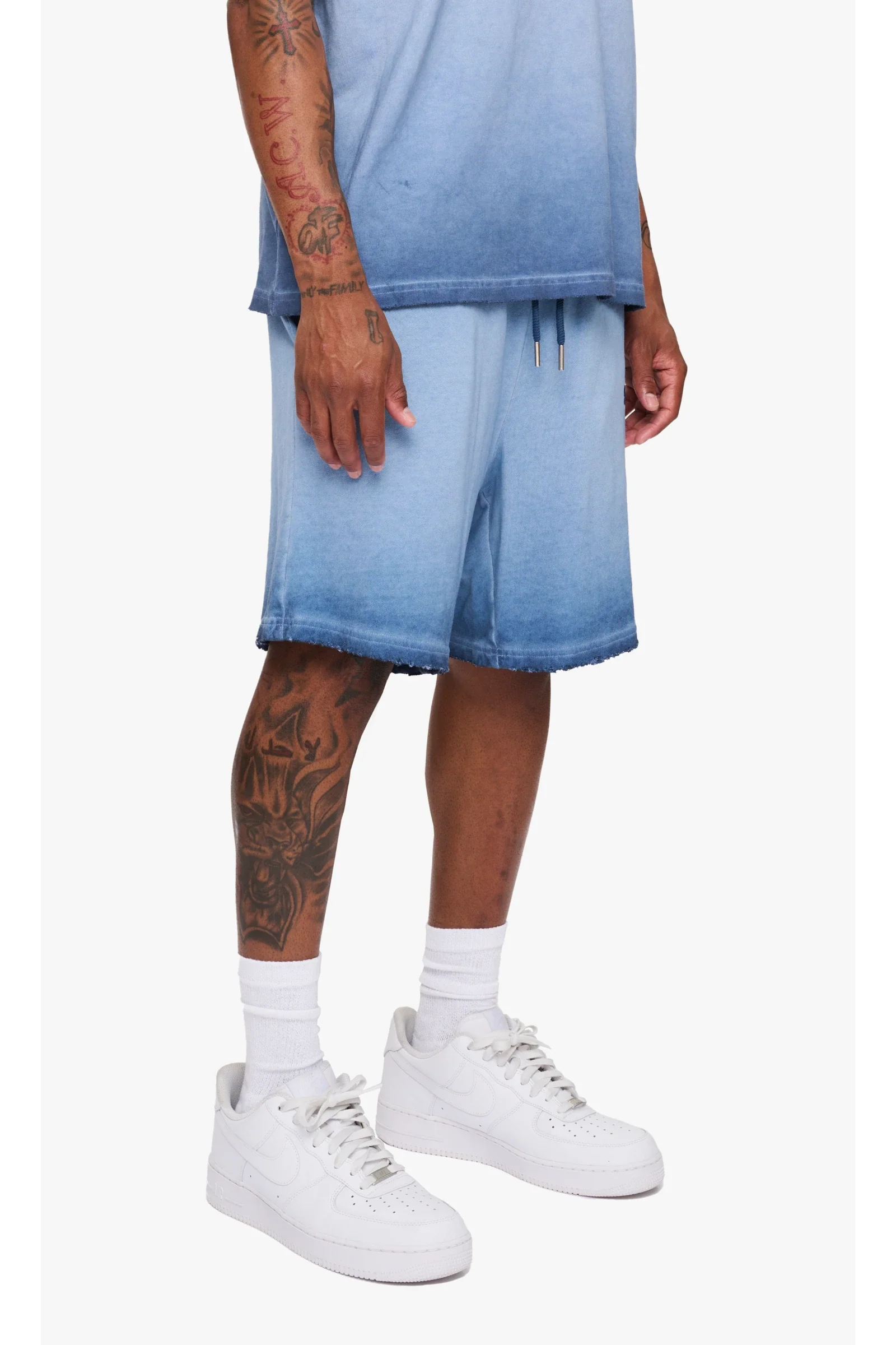 Silnt Chptrs Dip-Dye Shorts - Frayed Hem