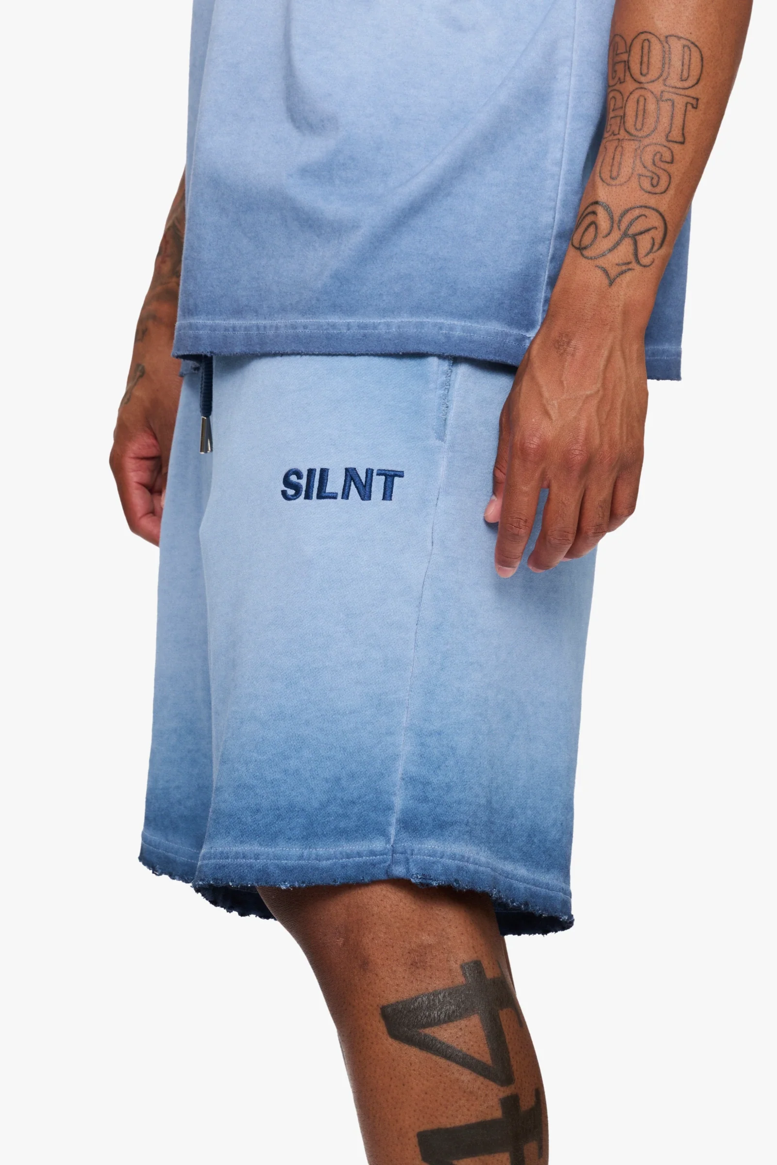Silnt Chptrs Dip-Dye Shorts - Frayed Hem