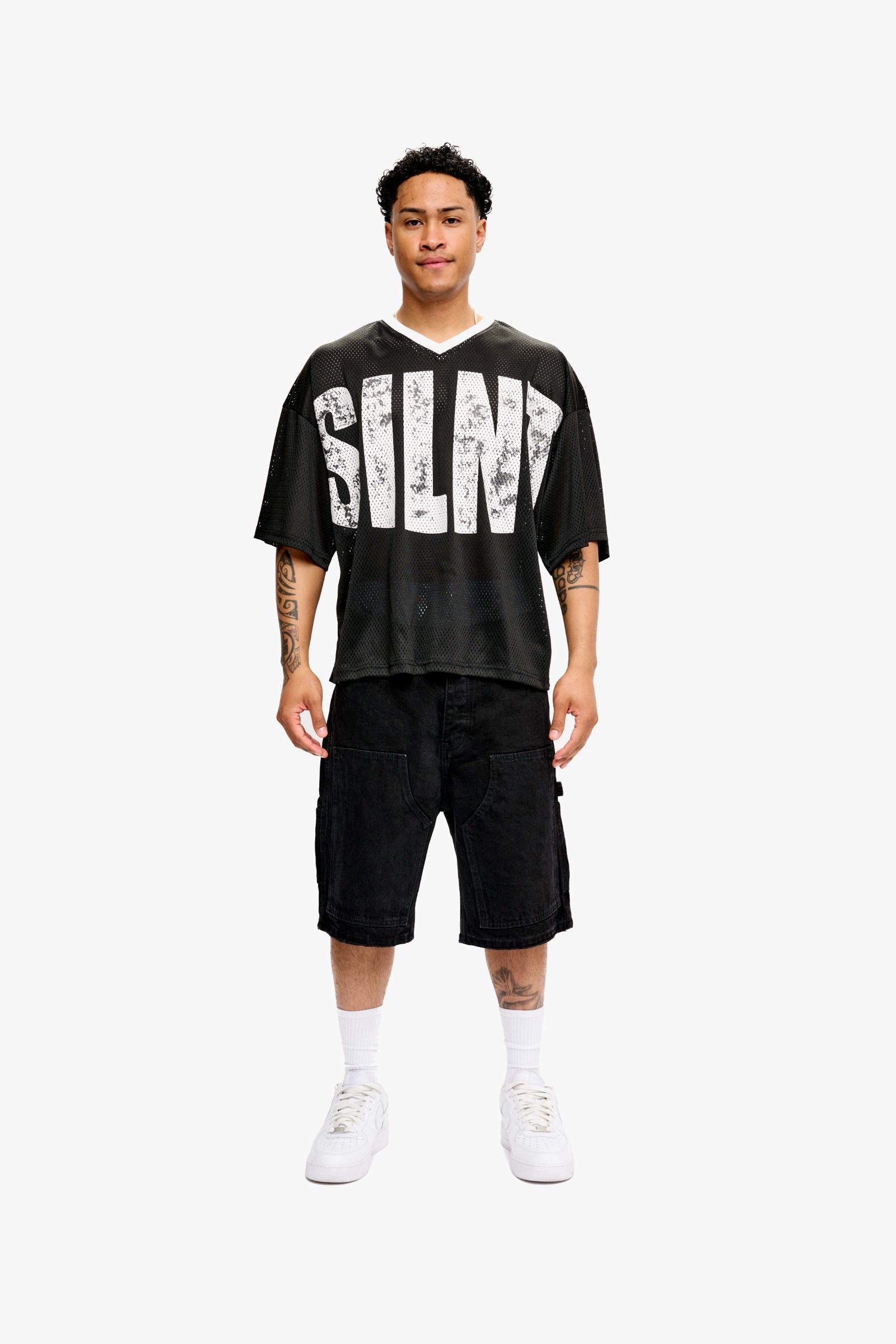 Silnt Chptrs Touchdown Tee - Distressed Graphic Black