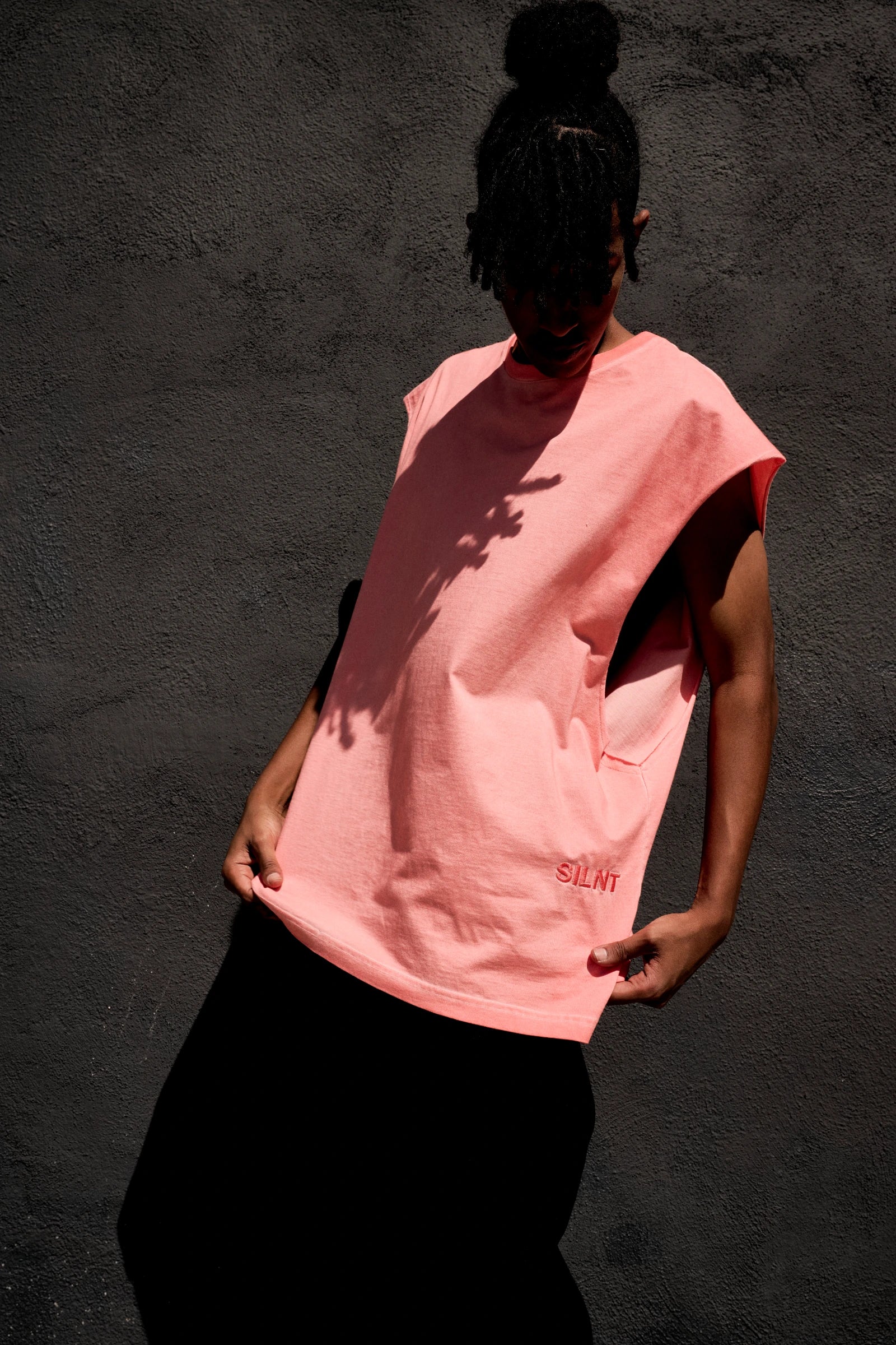Silnt Chptrs Raw Edge Tee - Oversized