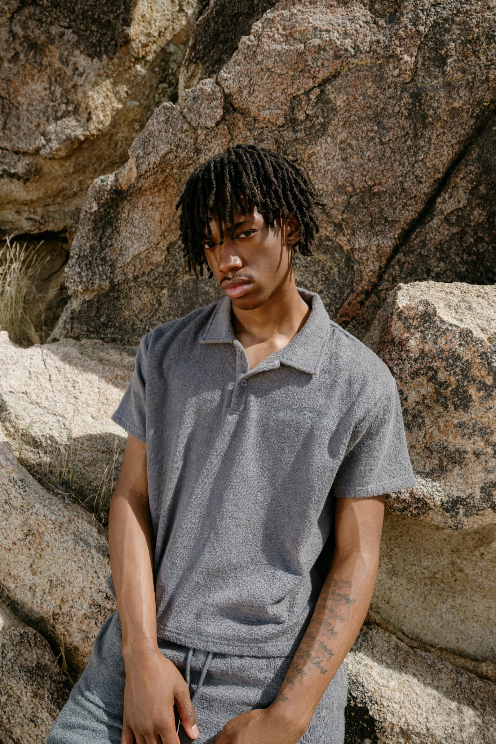 Silnt Chptrs Terry Polo Shirt - Embroidered