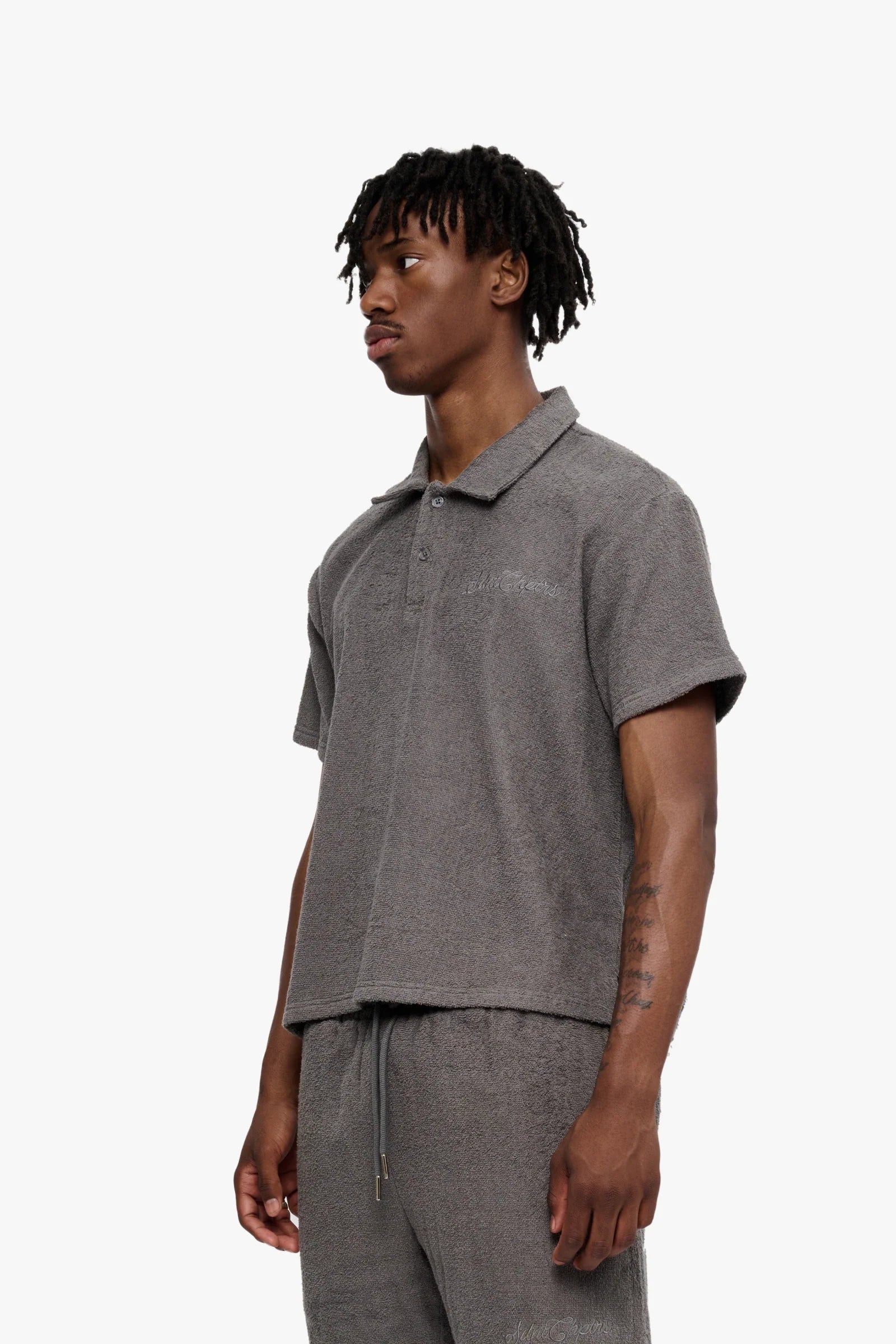 Silnt Chptrs Terry Polo Shirt - Embroidered