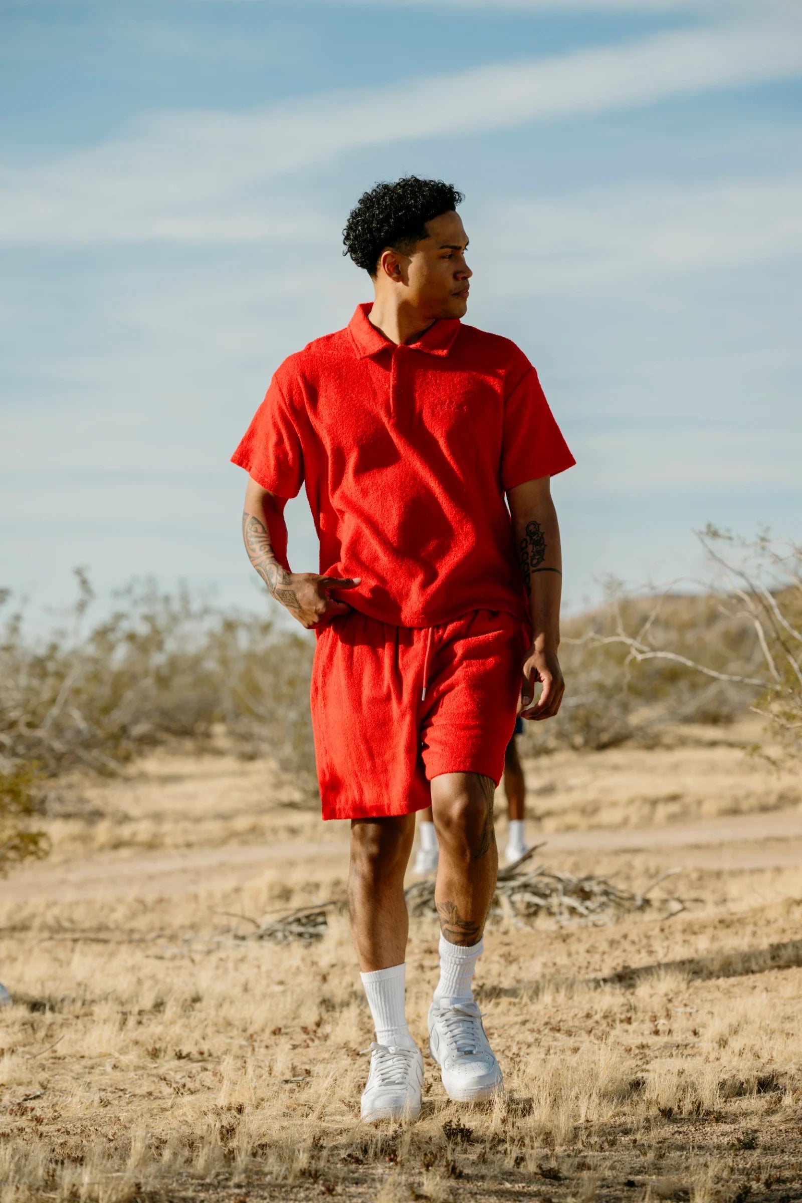 Silnt Chptrs Cursive Polo Shirt - Terry Cloth
