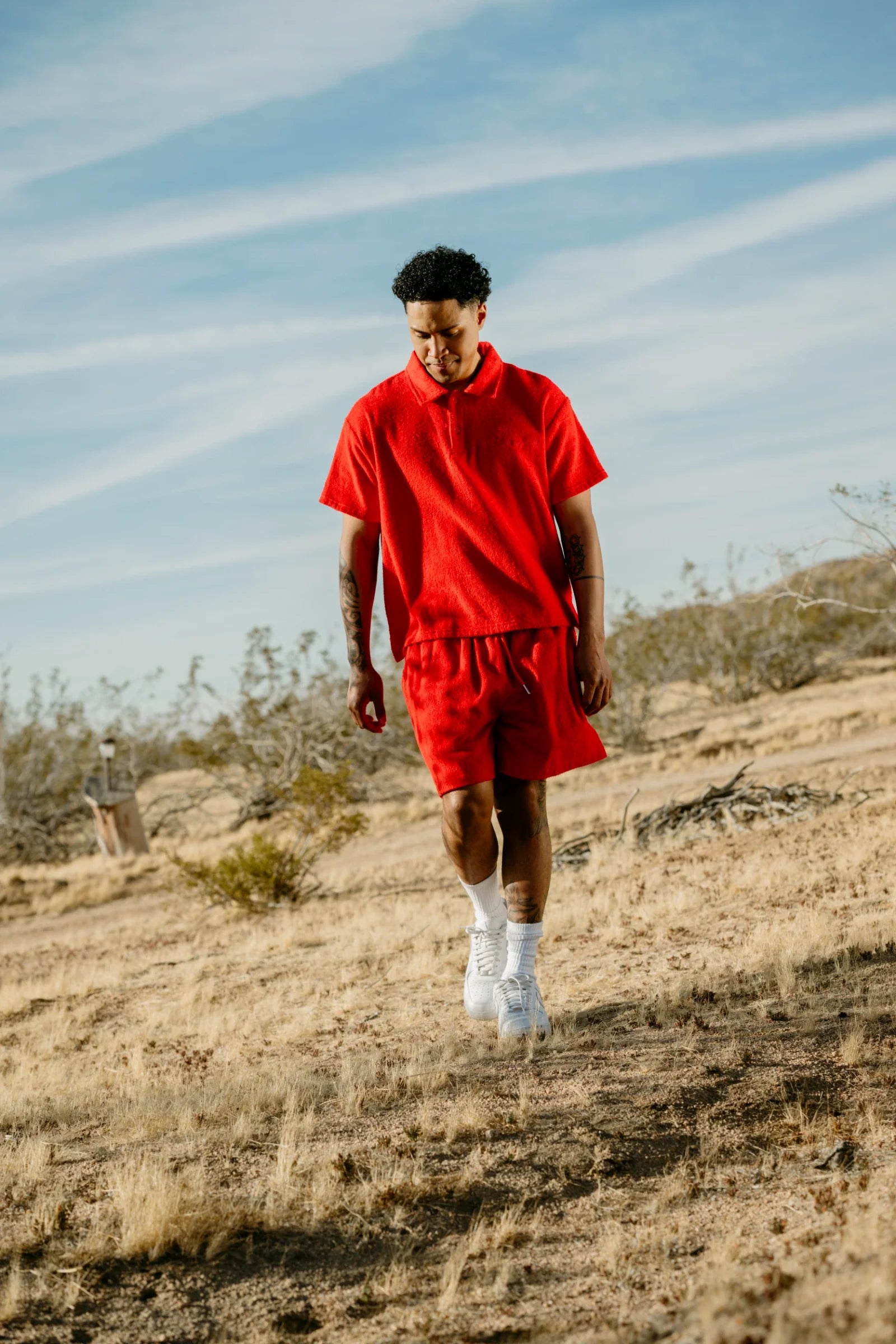 Silnt Chptrs Cursive Polo Shirt - Terry Cloth