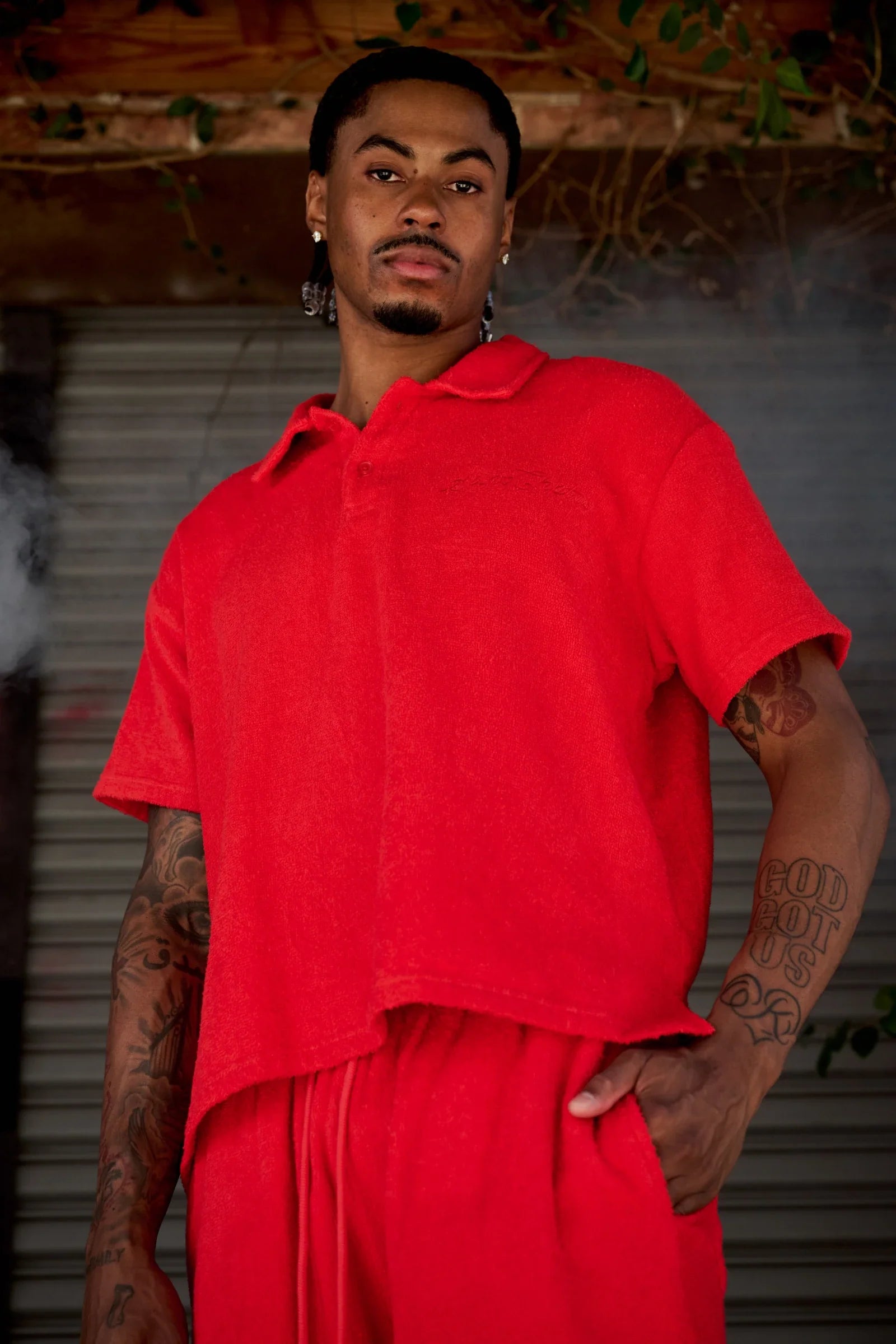 Silnt Chptrs Cursive Polo Shirt - Terry Cloth