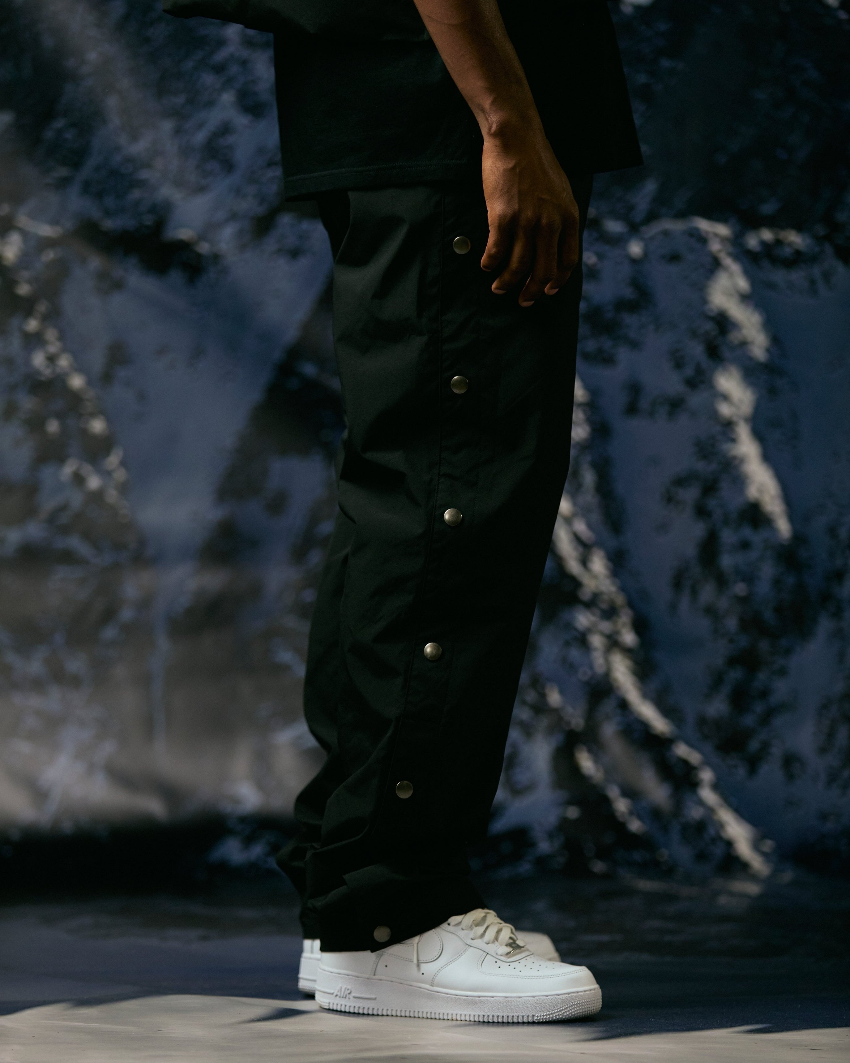 Silnt Chptrs Snap Track Pants - Straight-Leg Black