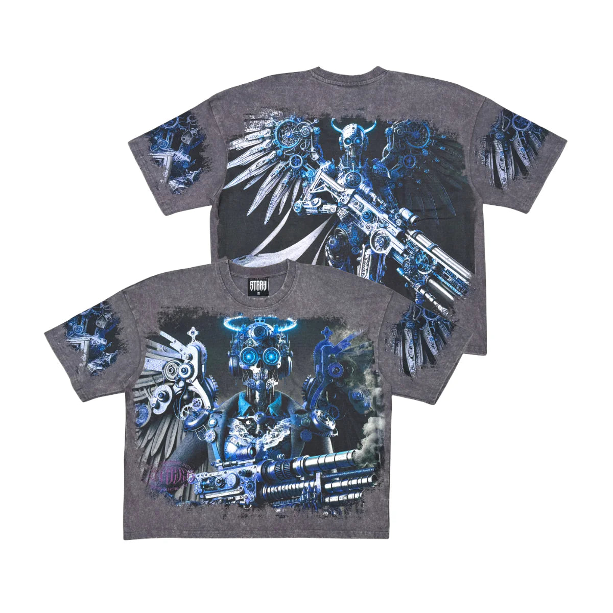 Stray Cyborg Angel T-Shirt - Graphic Print