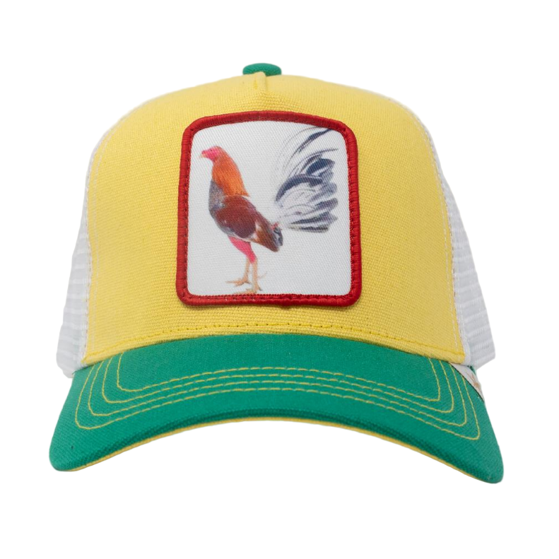 Gold Star Rooster Trucker Hat - Yellow