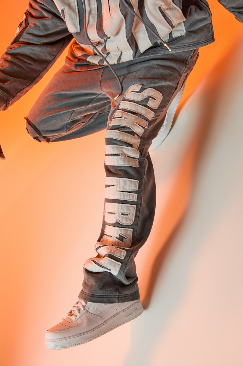 6Th Nbrhd Cutout Men's Sweatpants - Gray