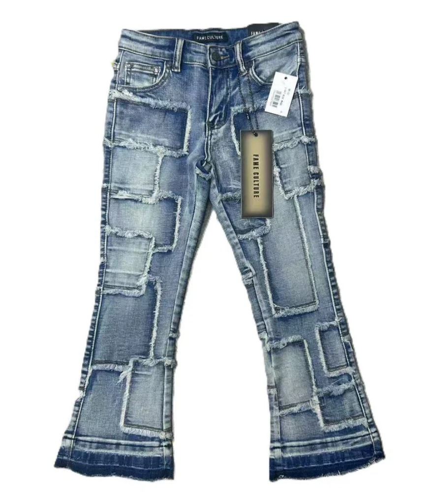 Fame Culture Runner Kid's Jeans - Blue