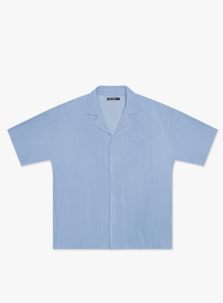 Silnt Chptrs Textured Shirt - Relaxed Fit Grey