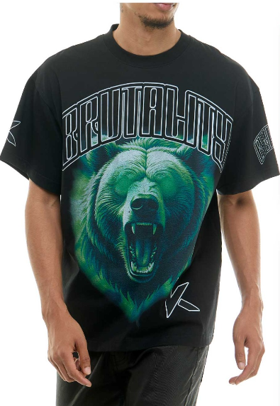 KDNK Brutality T-Shirt – Black Graphic Bear Tee