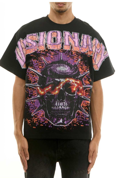 KDNK Visionary T-Shirt – Black Skull Graphic Tee