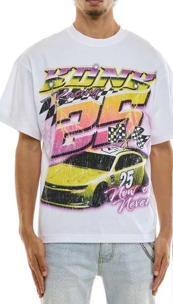 KDNK Racing Graphic T-Shirt – White