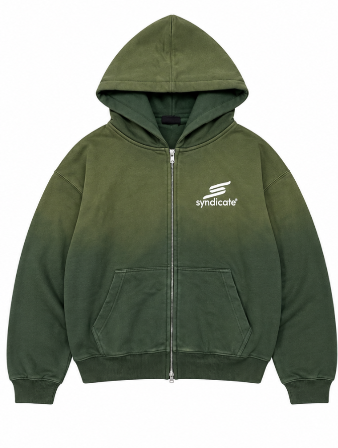 Syndicate Olive Zip-Up Hoodie