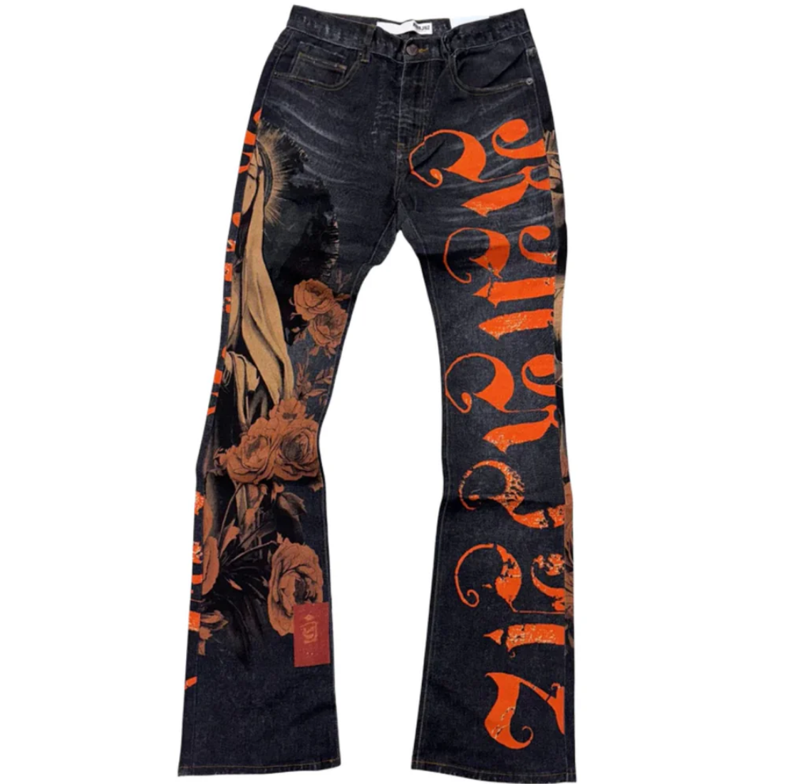 DIGITAL PRINT STACKED JEANS