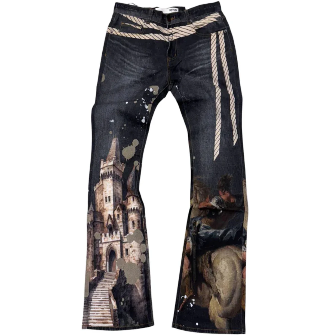 DIGITAL PRINT STACKED JEANS