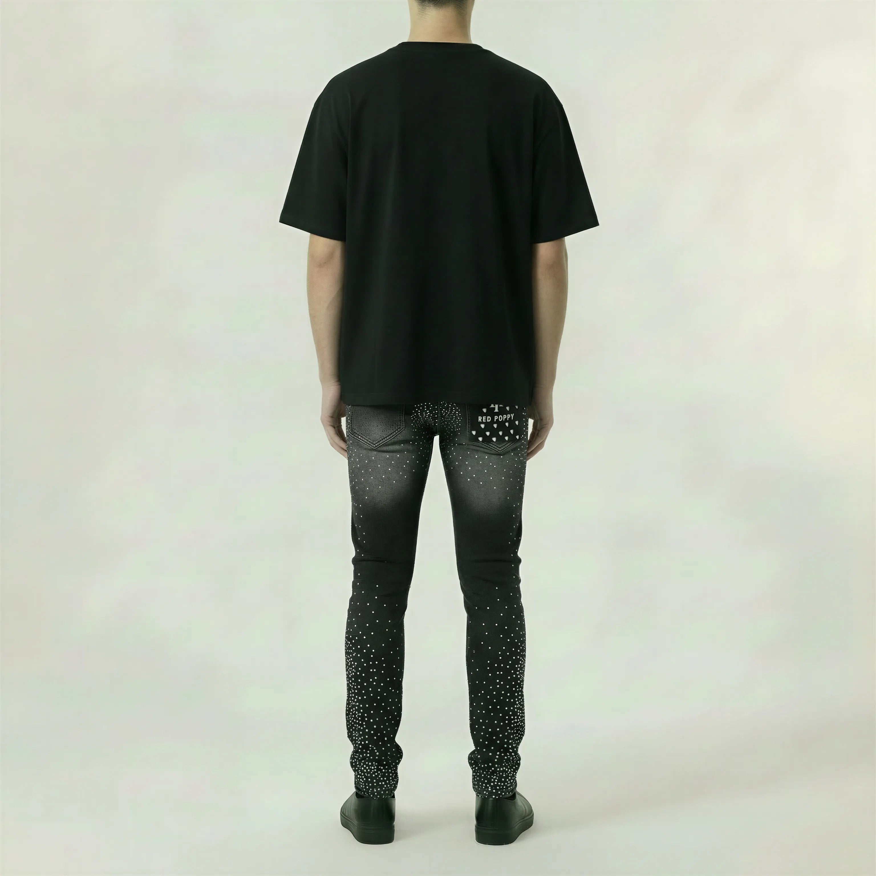 Red Poppy Skinny Fit Jeans - Black